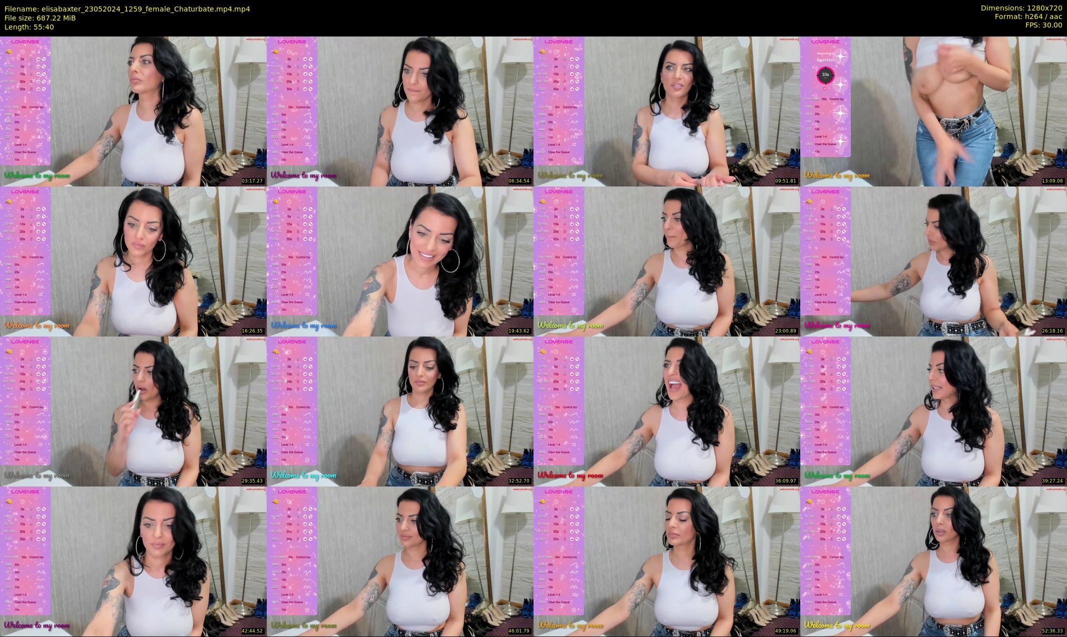 elisabaxter — 56 minute Chaturbate female cam show recording, 720p, May 23, 2024