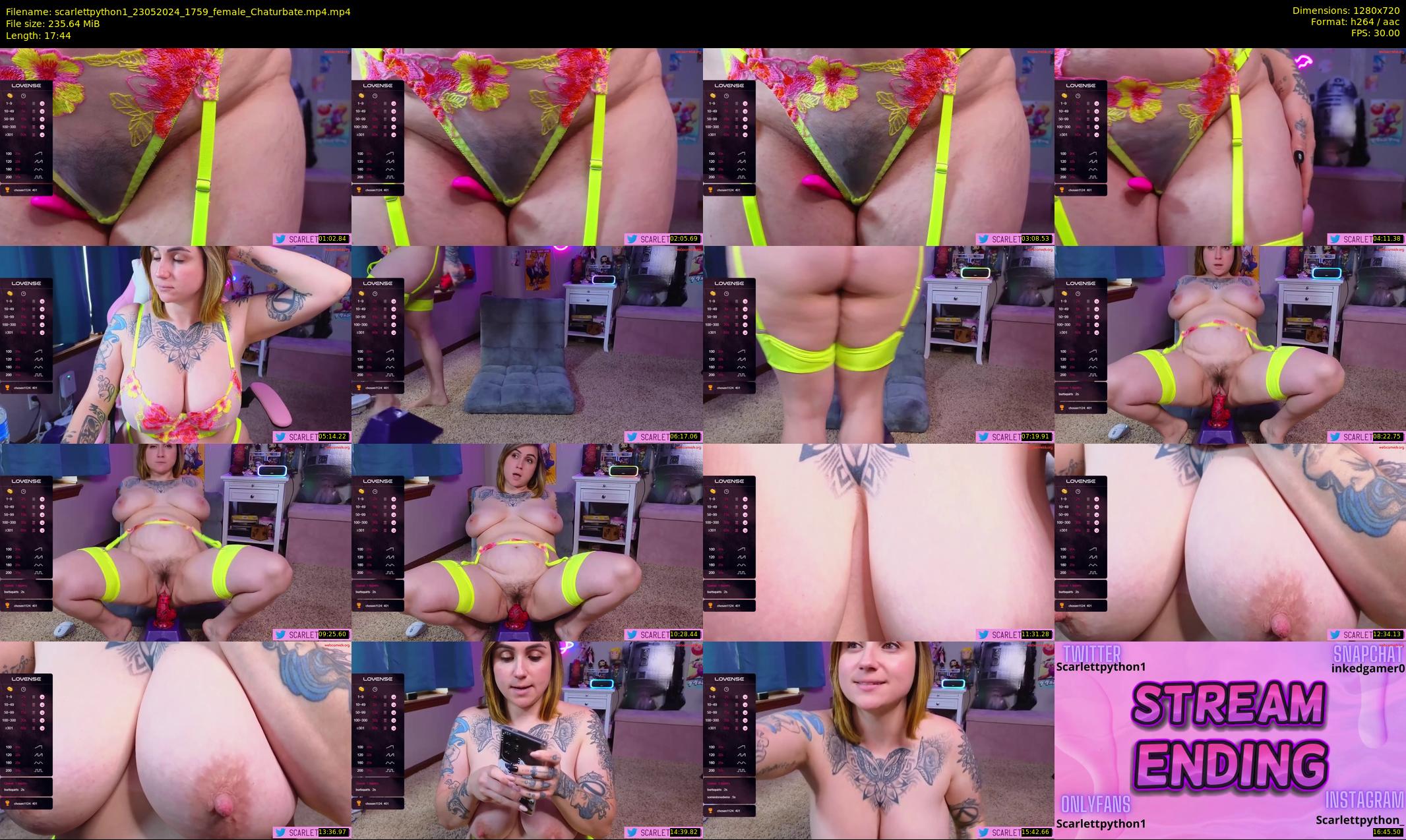 scarlettpython1 — 18 minute Chaturbate female cam show recording, 720p, May 23, 2024