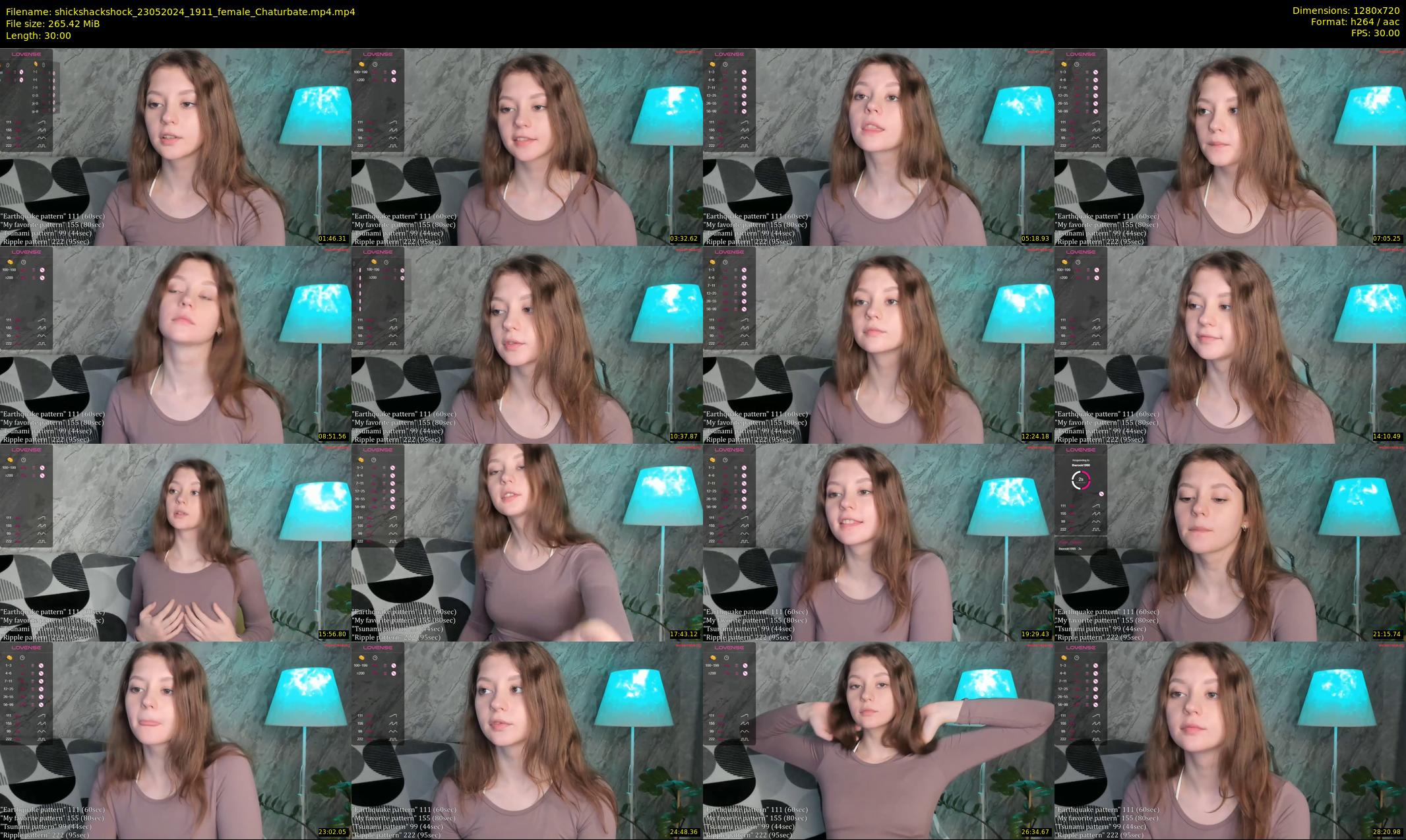 shickshackshock — 30 minute Chaturbate female cam show recording, 720p, May 23, 2024
