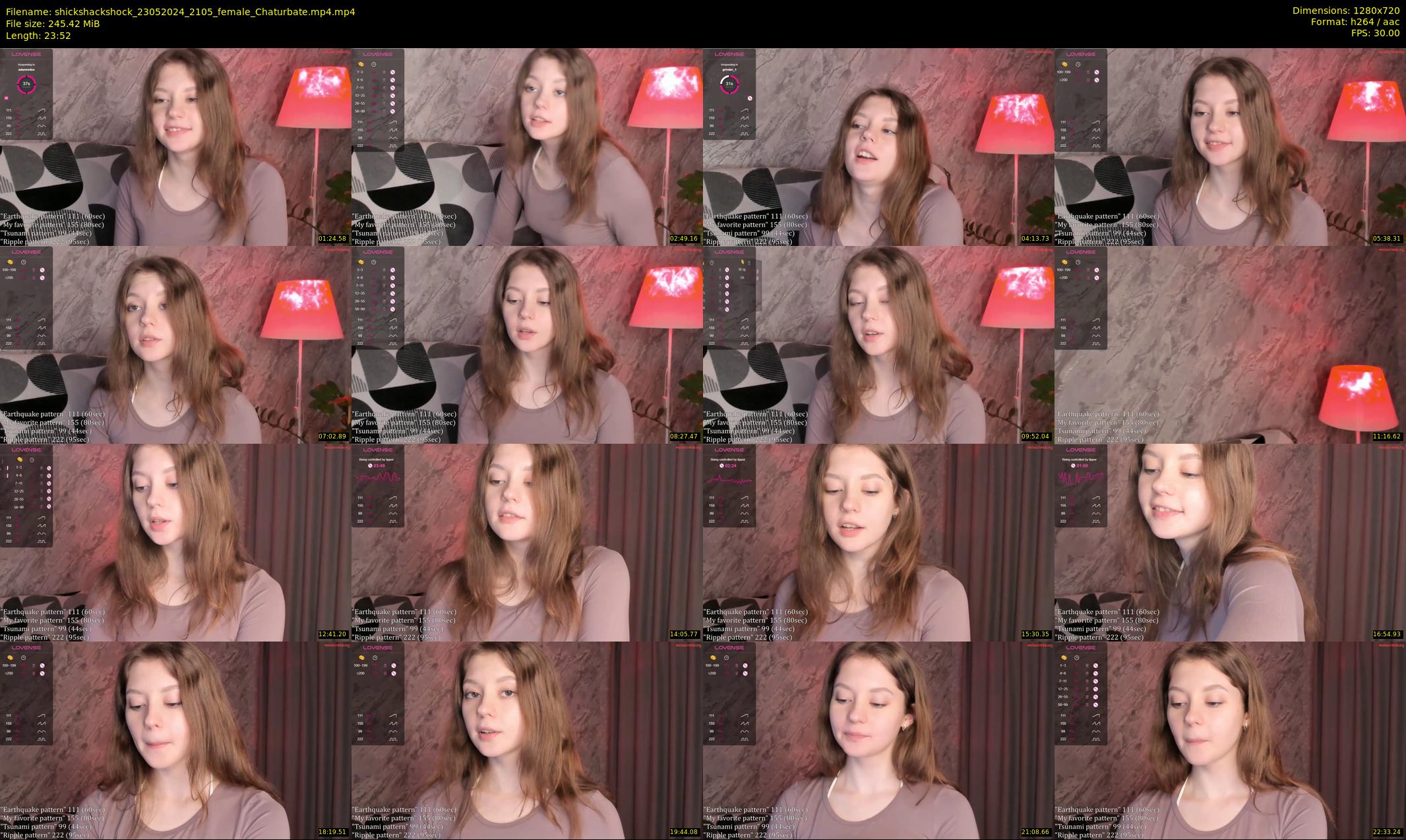 shickshackshock — 24 minute Chaturbate female cam show recording, 720p, May 23, 2024
