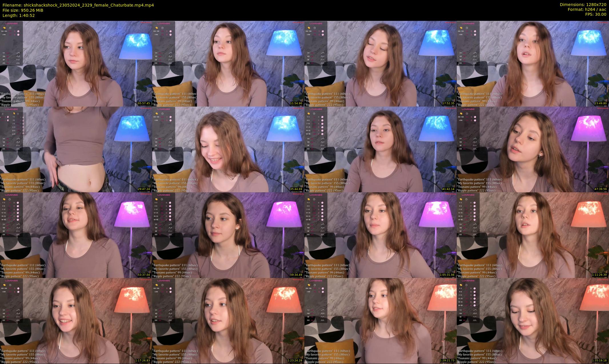 shickshackshock — 101 minute Chaturbate female cam show recording, 720p, May 23, 2024