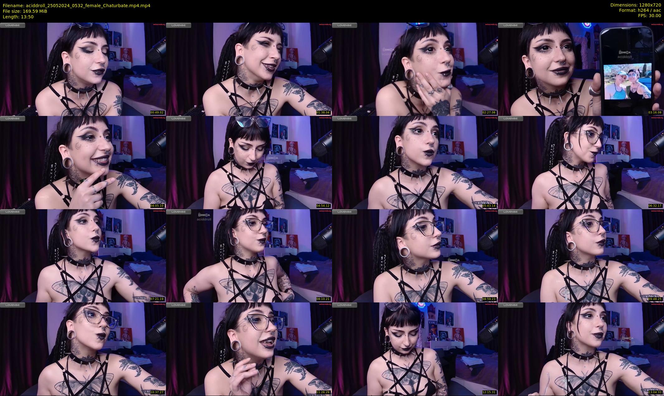 aciddroll — 14 minute Chaturbate female cam show recording, 720p, May 25, 2024