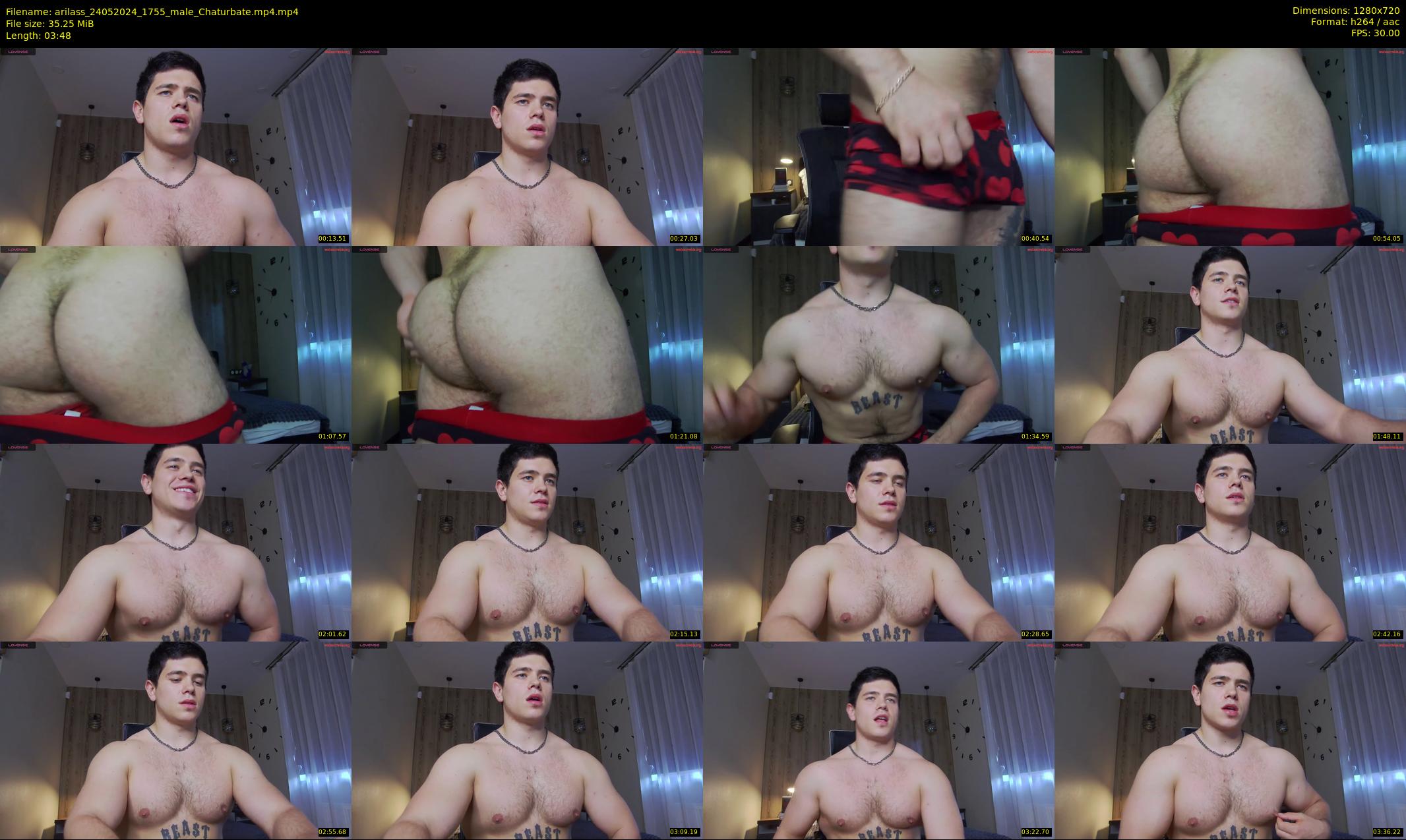 arilass — 4 minute Chaturbate male cam show recording, 720p, May 24, 2024