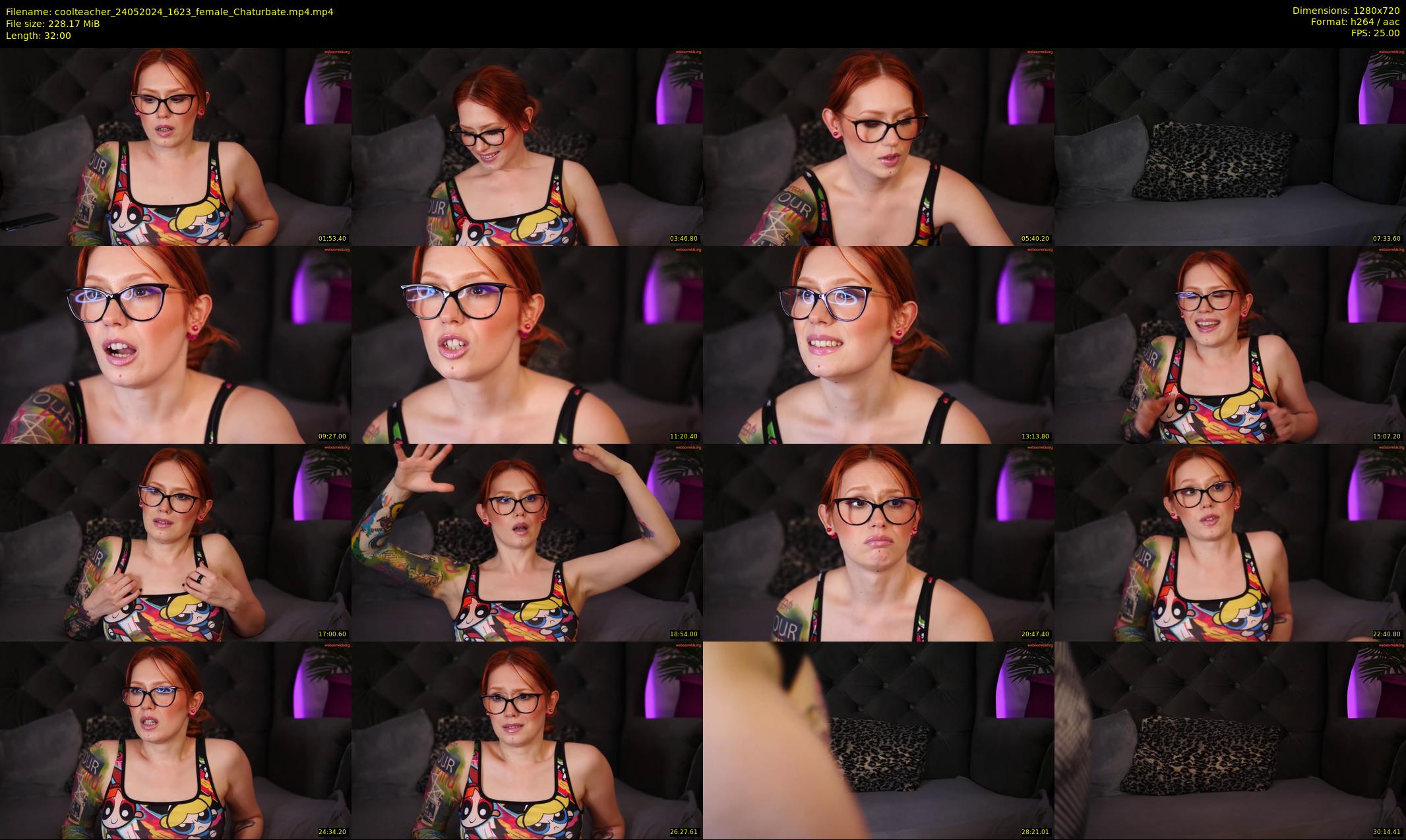coolteacher — 32 minute Chaturbate female cam show recording, 720p, May 24, 2024