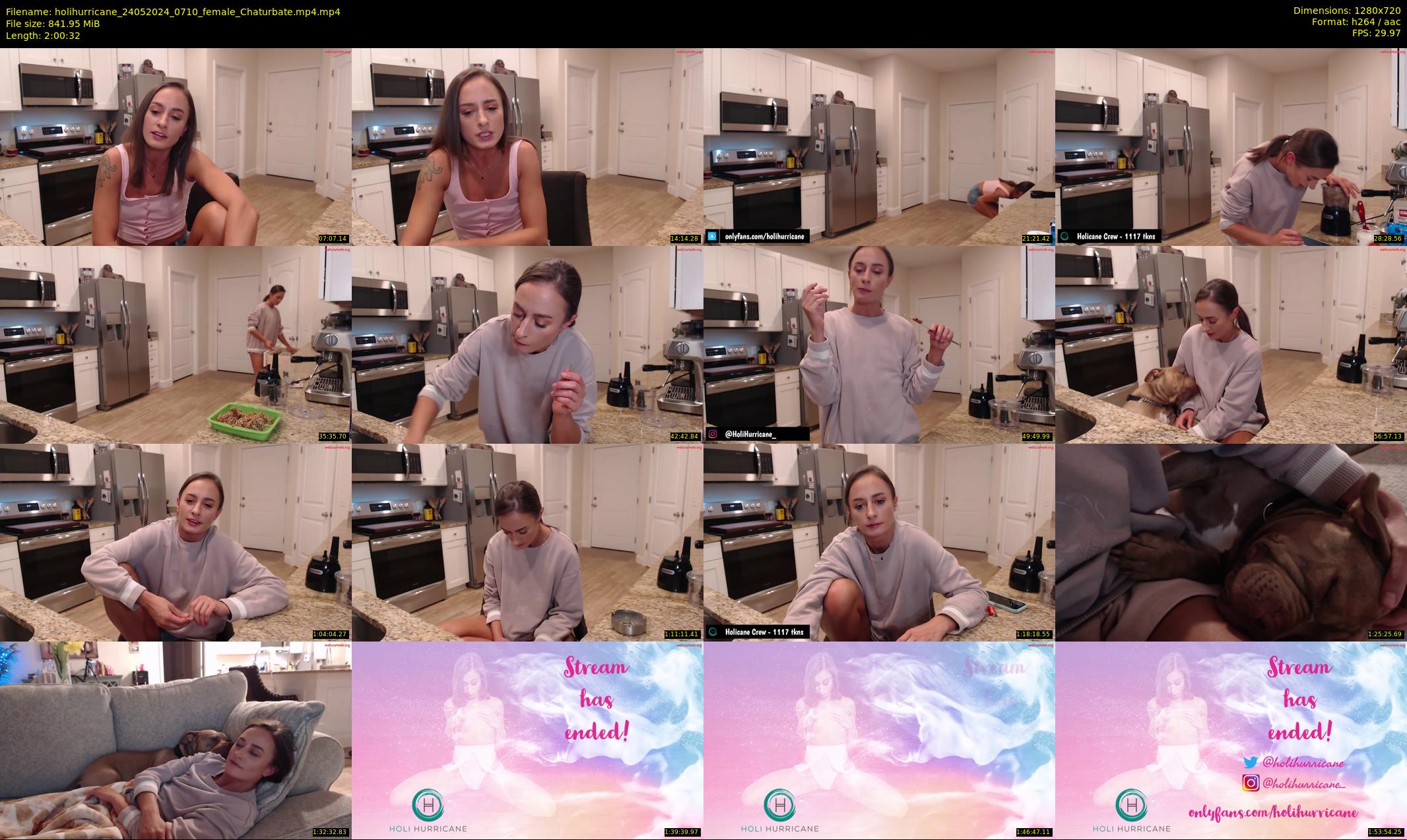 holihurricane — 121 minute Chaturbate female cam show recording, 720p, May 24, 2024