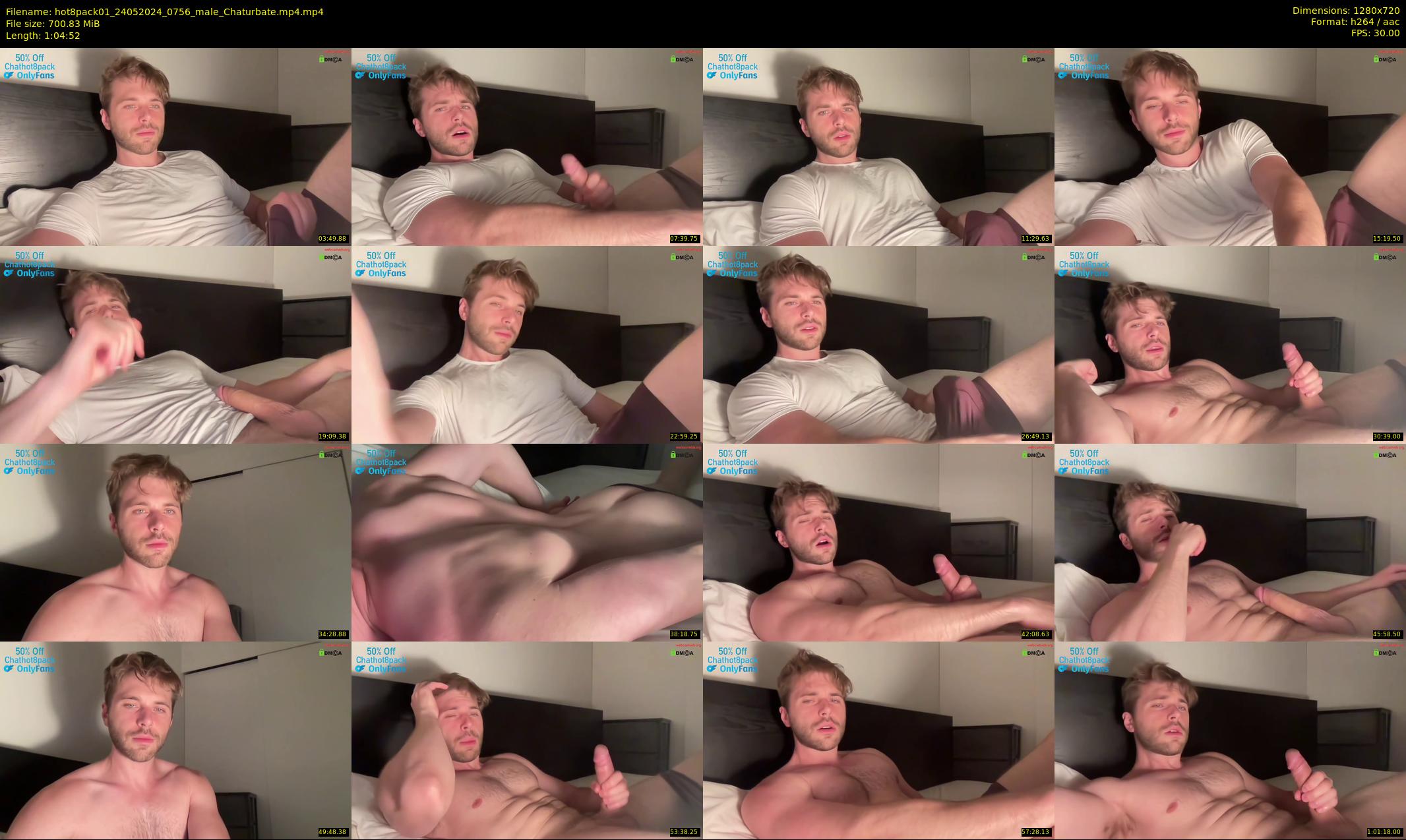 hot8pack01 — 65 minute Chaturbate male cam show recording, 720p, May 24, 2024
