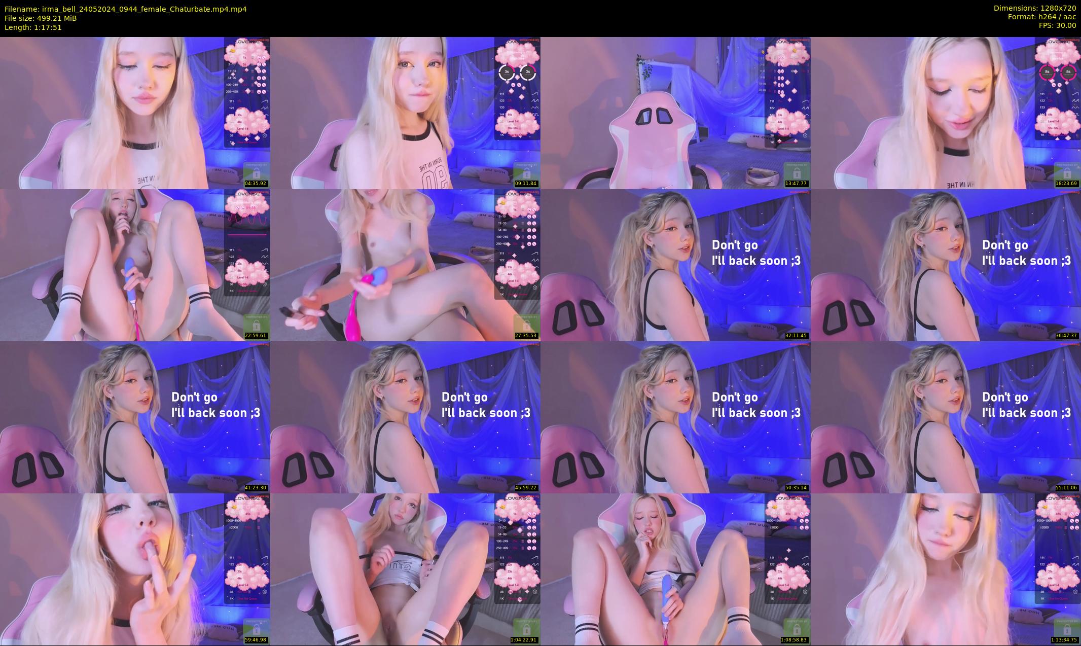 irma_bell — 78 minute Chaturbate female cam show recording, 720p, May 24, 2024
