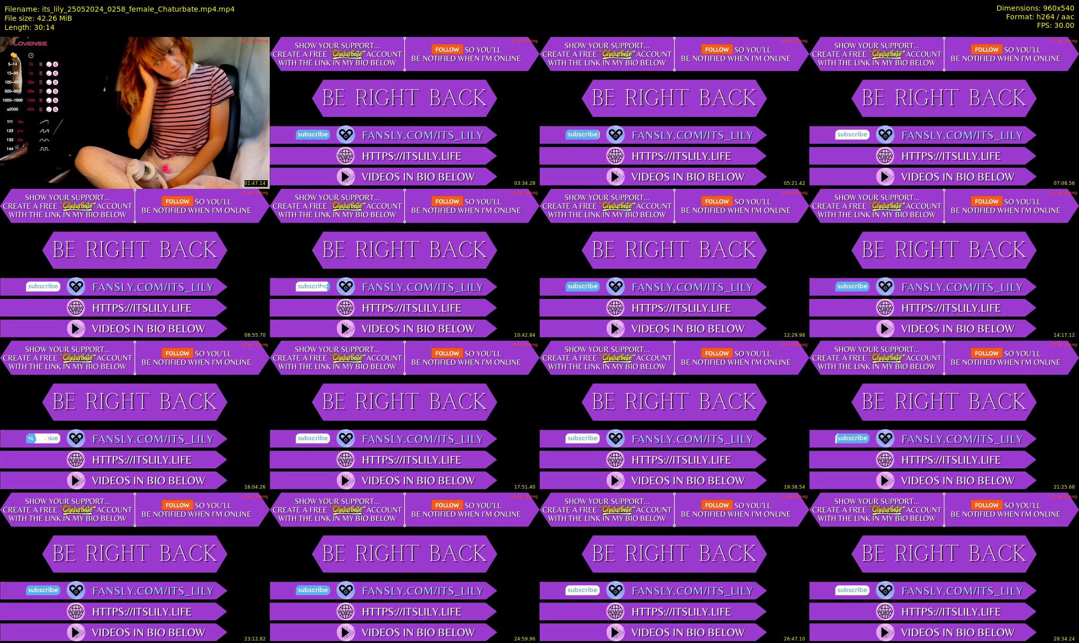 its_lily — 31 minute Chaturbate female cam show recording, 480p, May 25, 2024