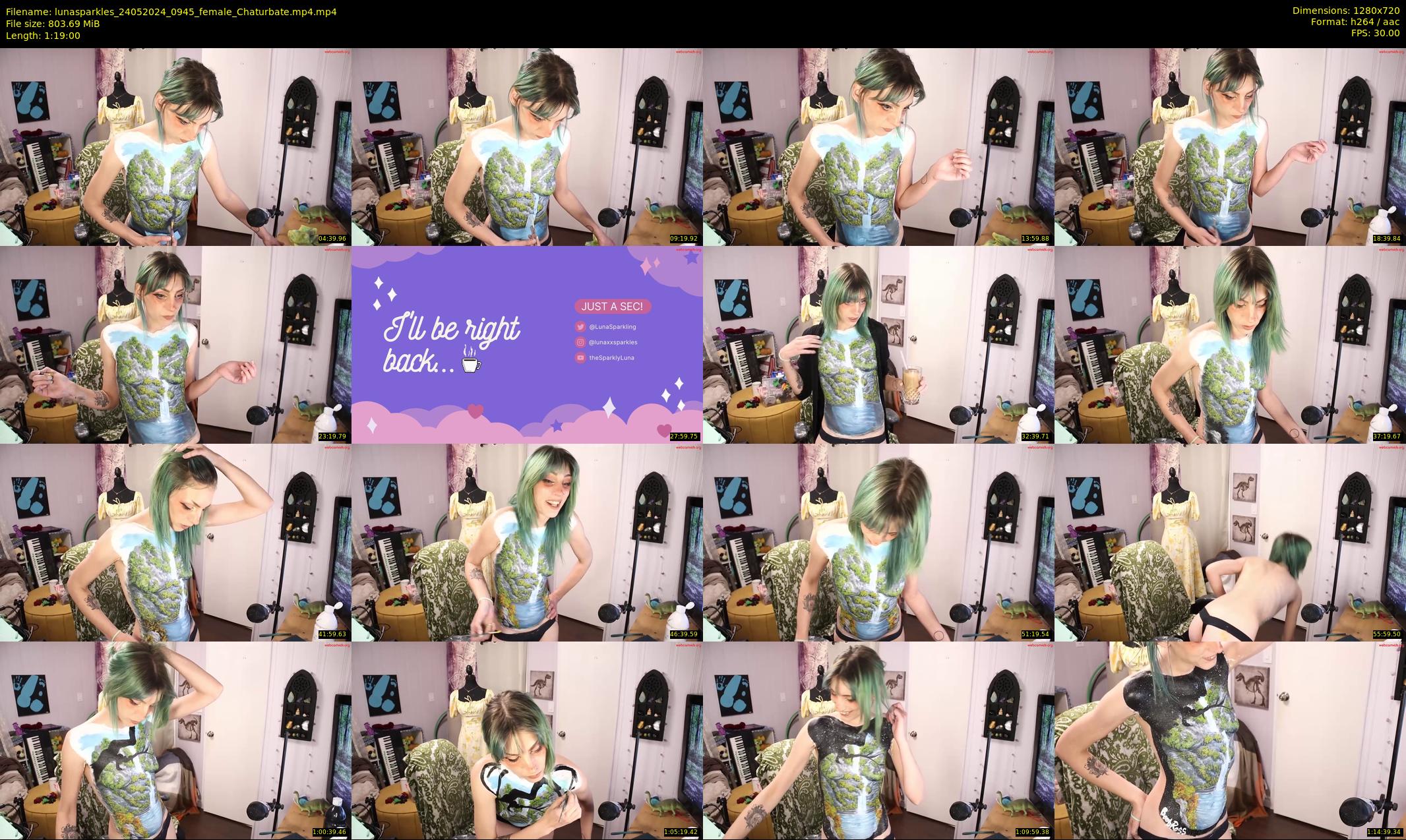 lunasparkles — 79 minute Chaturbate female cam show recording, 720p, May 24, 2024