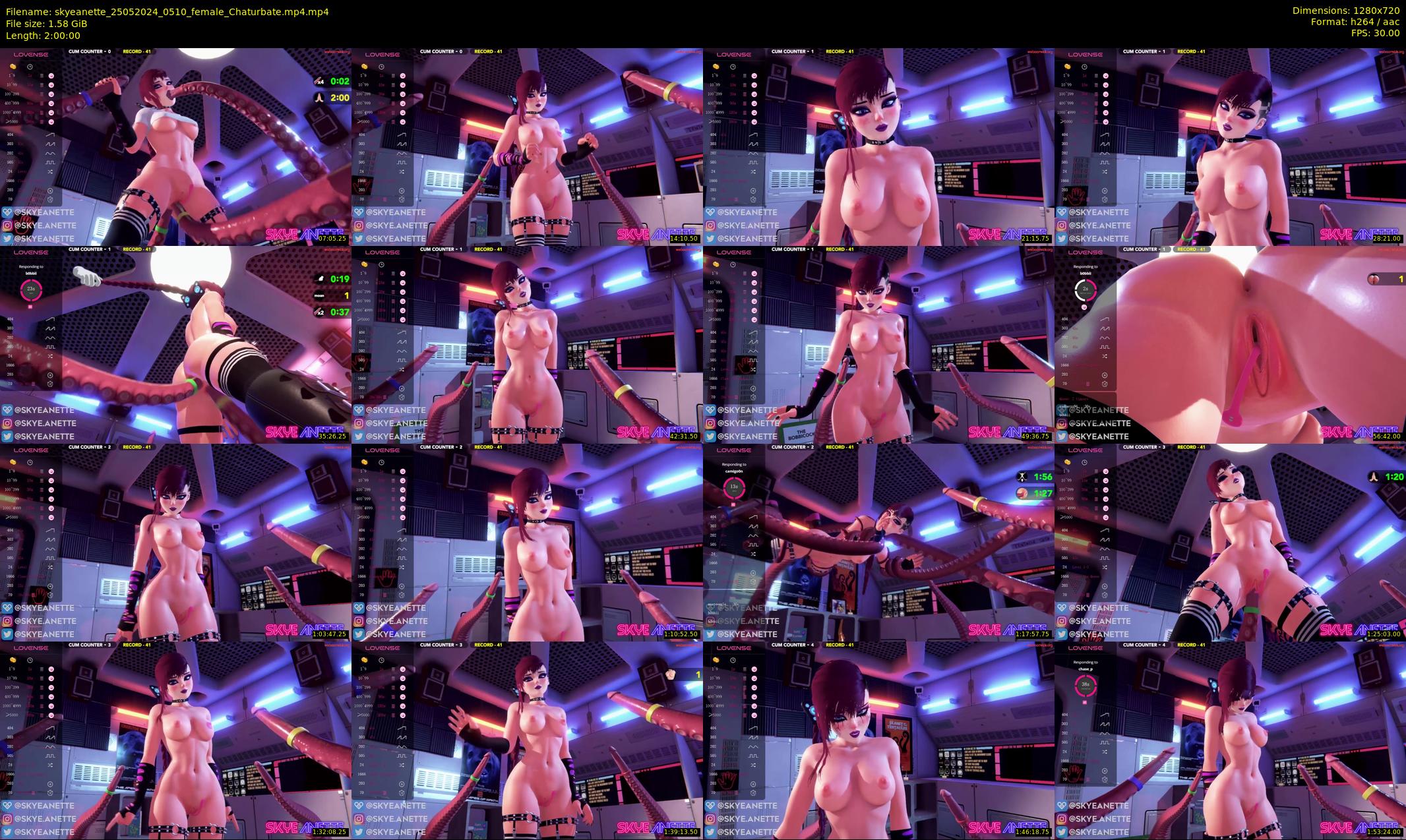 skyeanette — 120 minute Chaturbate female cam show recording, 720p, May 25, 2024