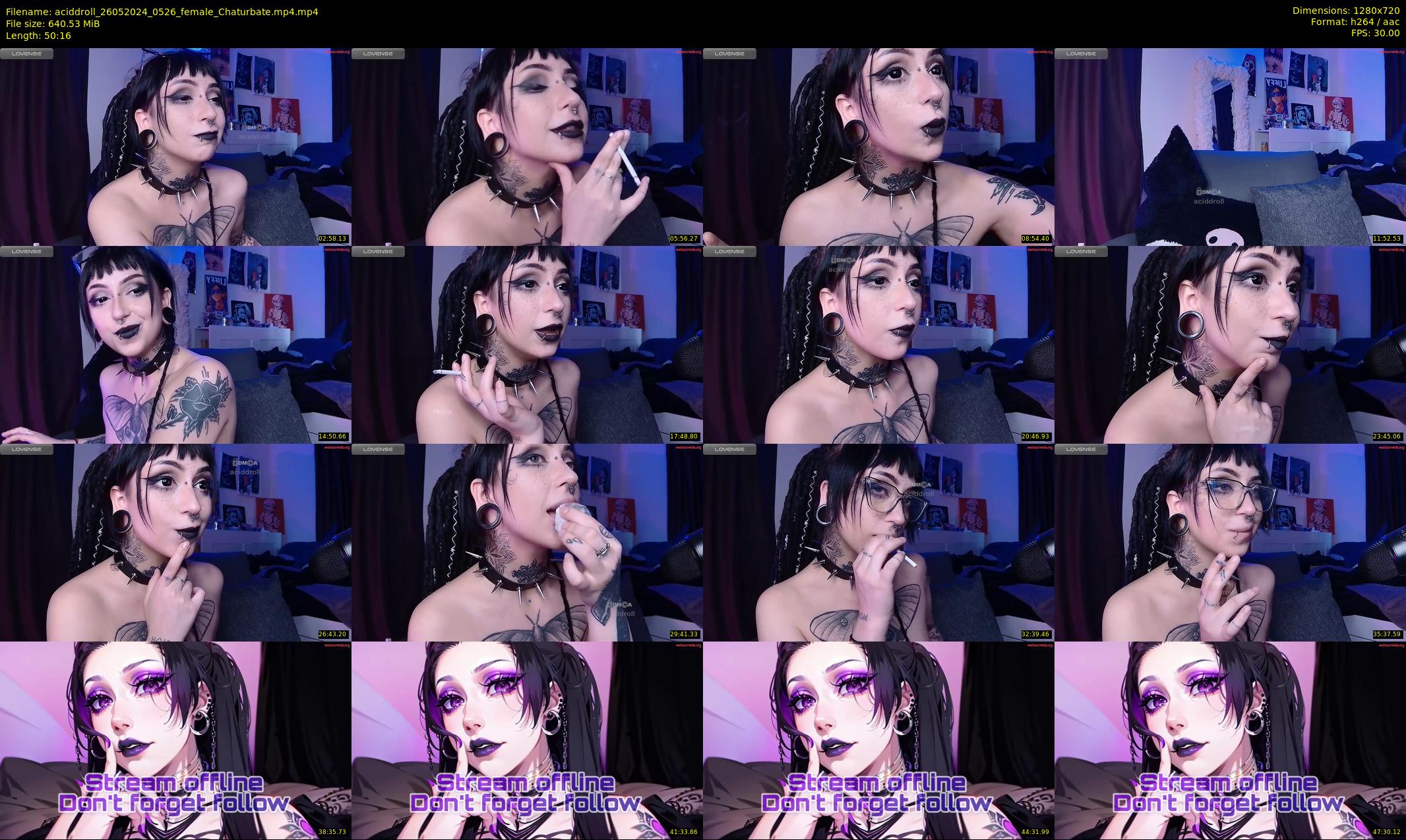 aciddroll — 51 minute Chaturbate female cam show recording, 720p, May 26, 2024