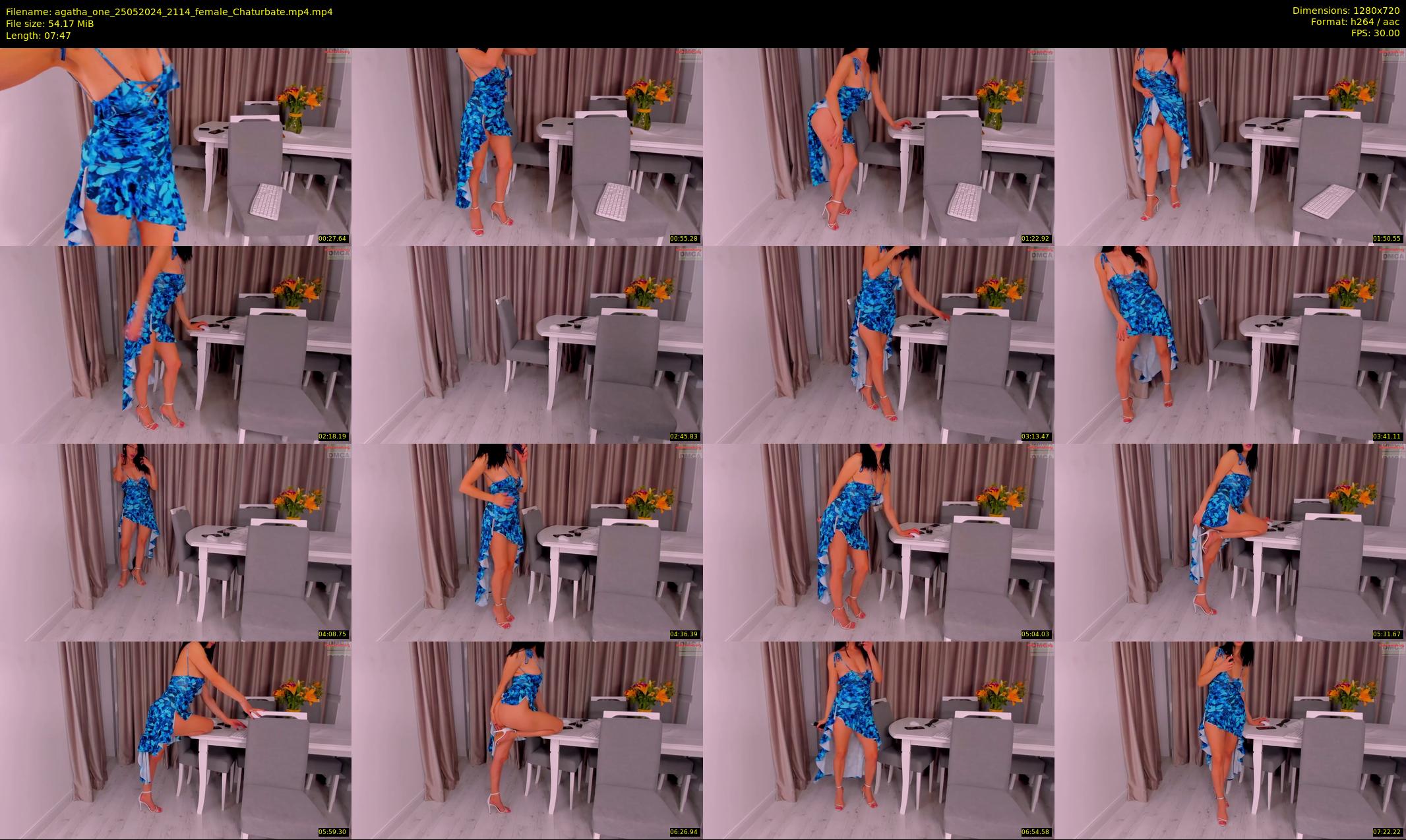 agatha_one — 8 minute Chaturbate female cam show recording, 720p, May 25, 2024
