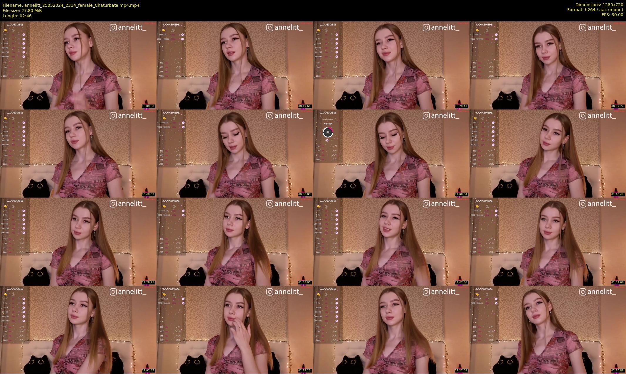 annelitt — 3 minute Chaturbate female cam show recording, 720p, May 25, 2024
