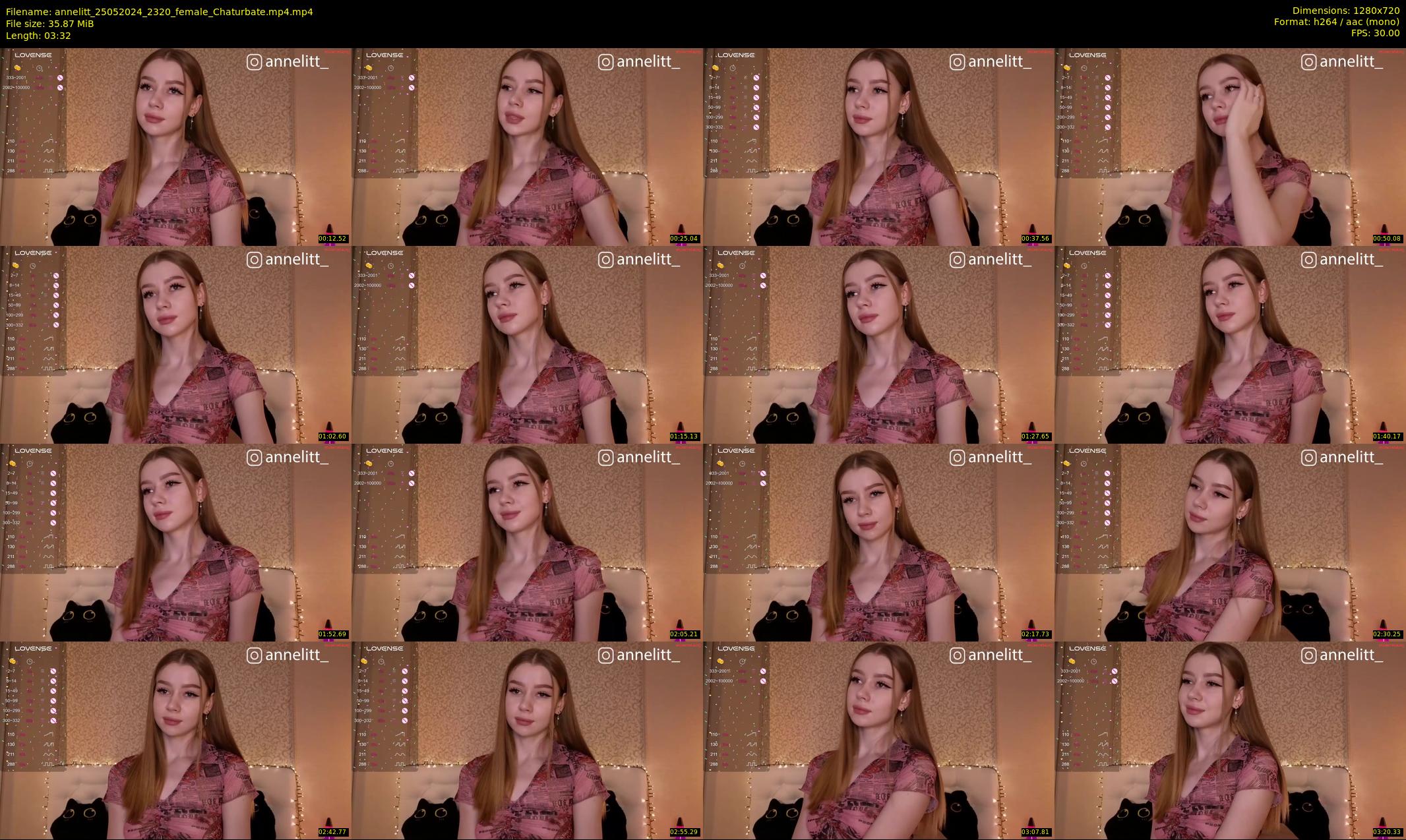 annelitt — 4 minute Chaturbate female cam show recording, 720p, May 25, 2024