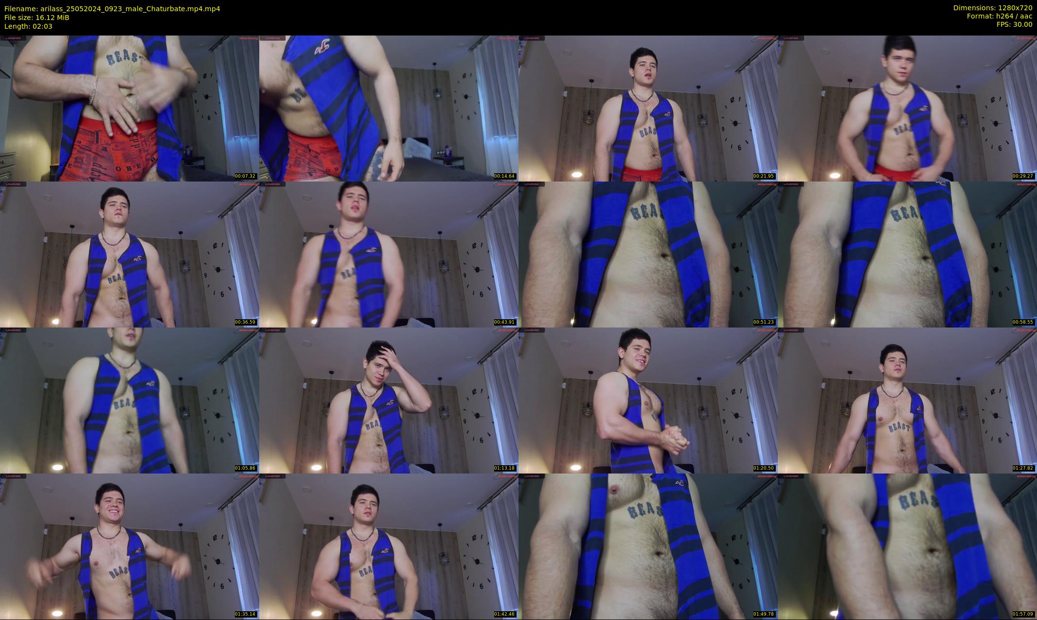 arilass — 3 minute Chaturbate male cam show recording, 720p, May 25, 2024