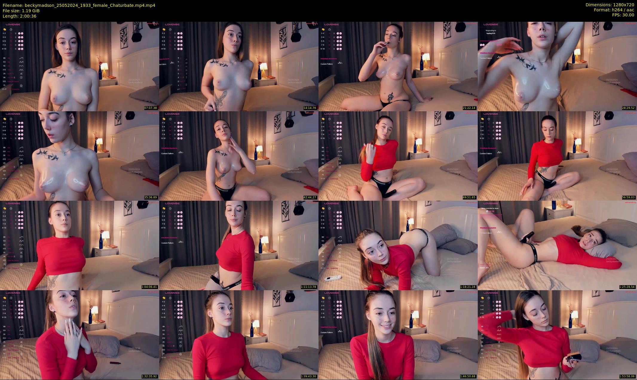 beckymadson — 121 minute Chaturbate female cam show recording, 720p, May 25, 2024