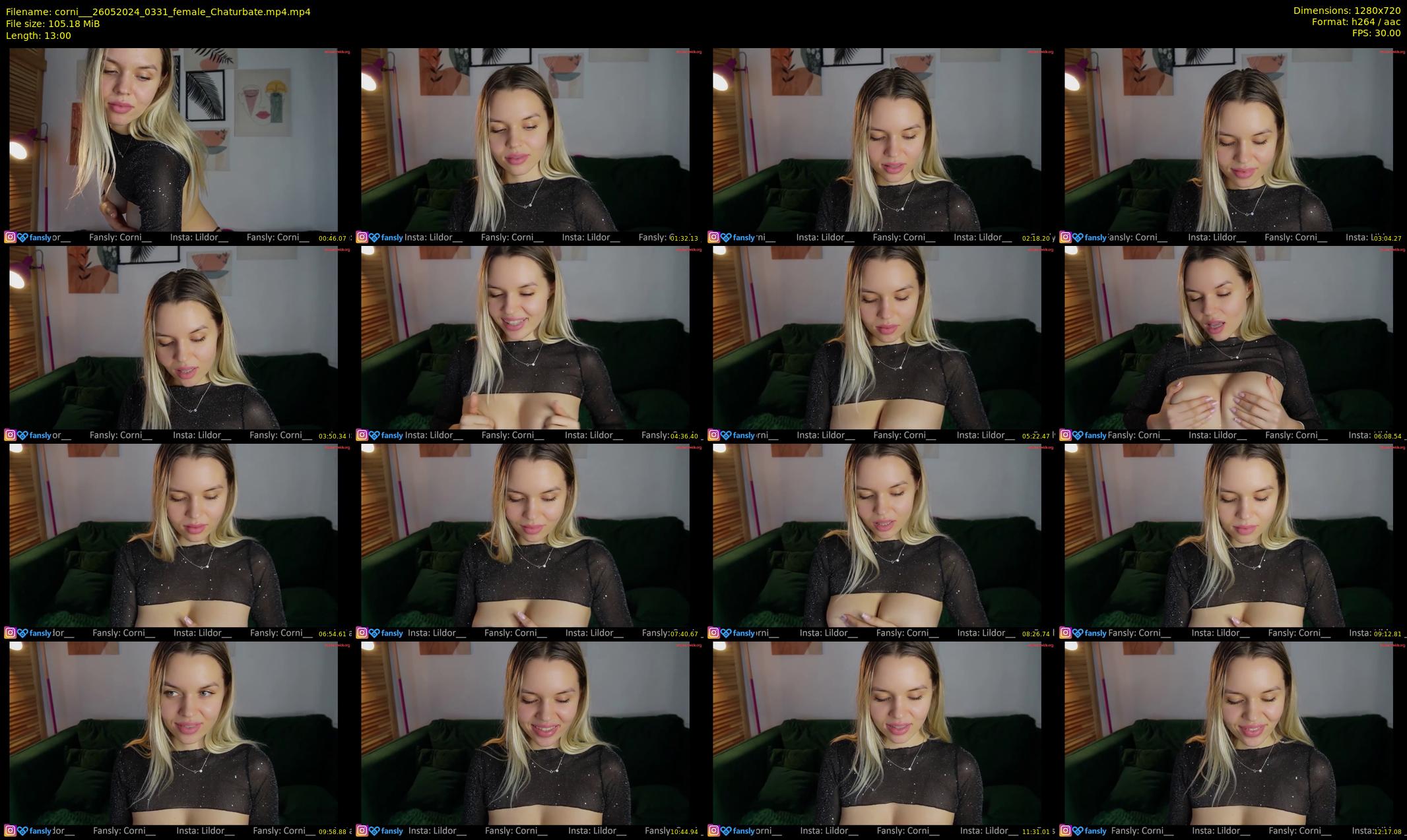 corni__ — 13 minute Chaturbate female cam show recording, 720p, May 26, 2024