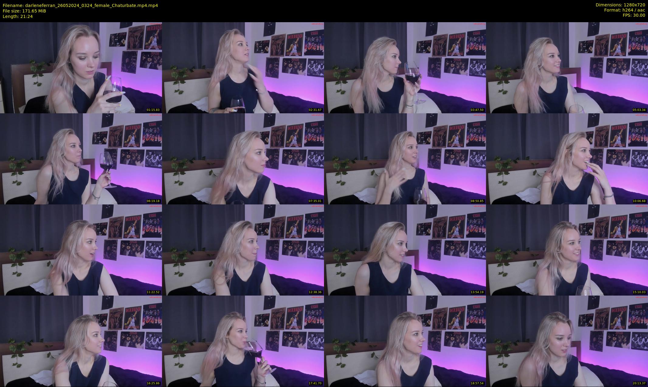 darleneferran — 22 minute Chaturbate female cam show recording, 720p, May 26, 2024