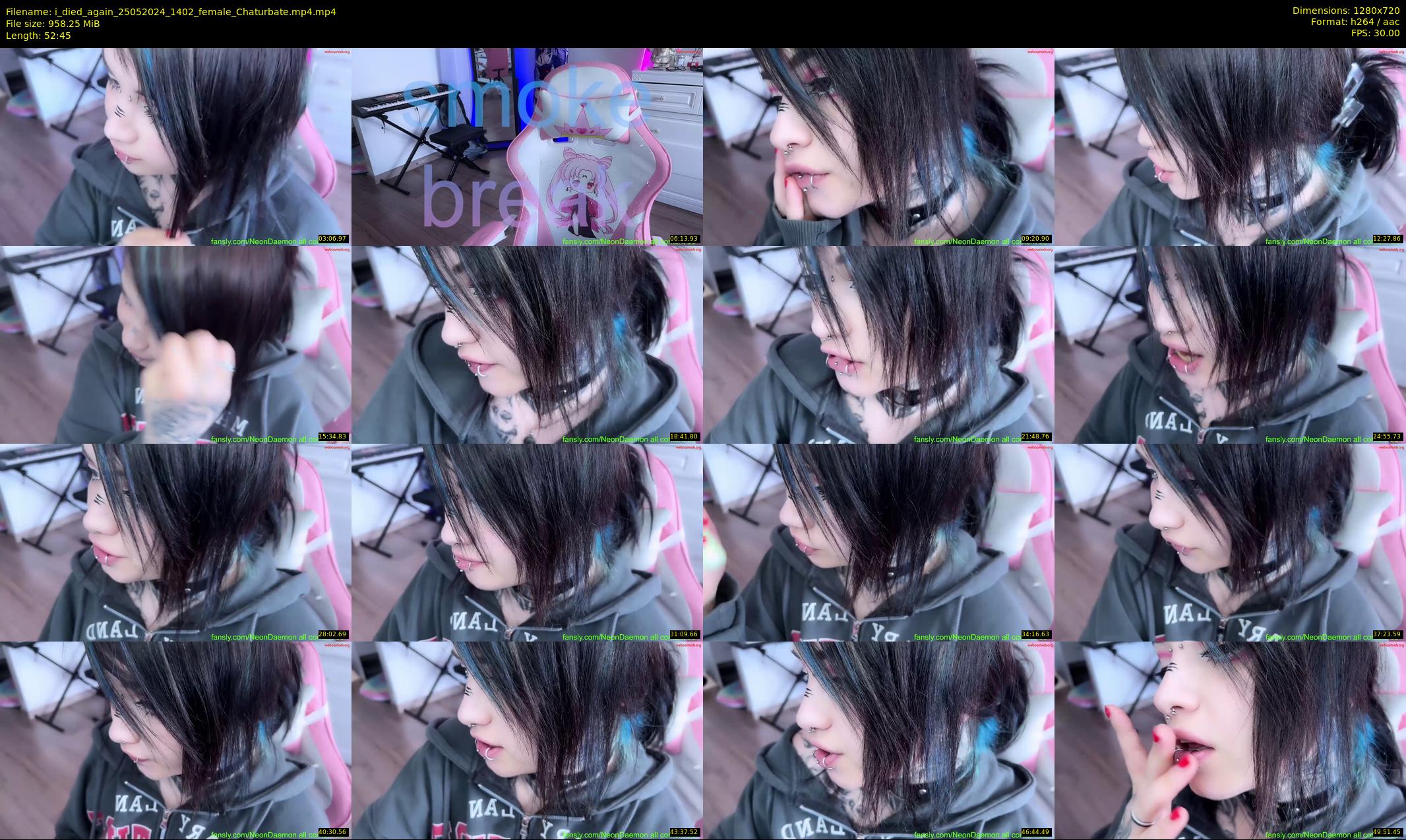 i_died_again — 53 minute Chaturbate female cam show recording, 720p, May 25, 2024
