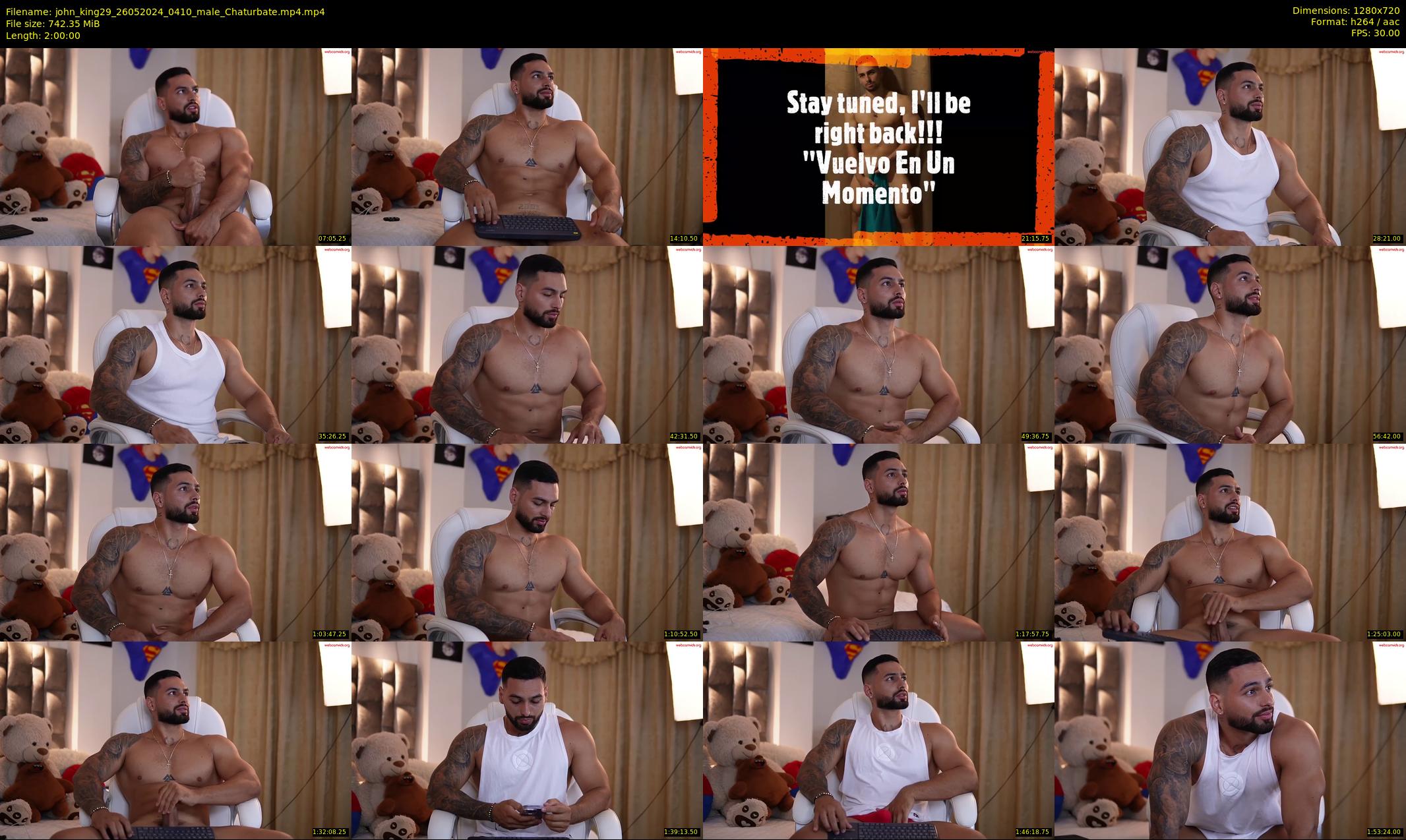 john_king29 — 120 minute Chaturbate male cam show recording, 720p, May 26, 2024