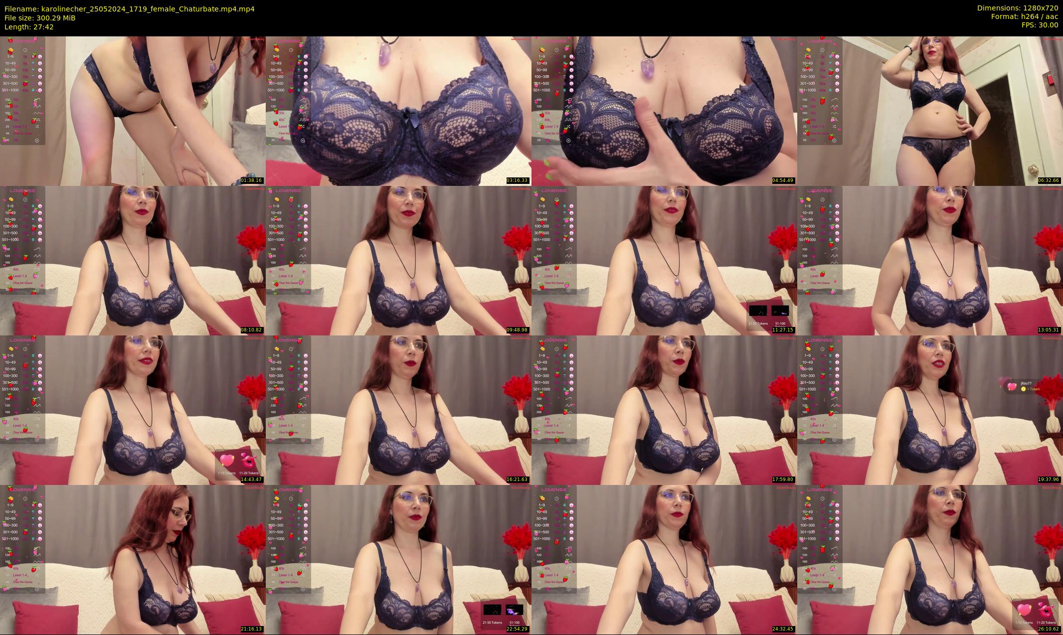 karolinecher — 28 minute Chaturbate female cam show recording, 720p, May 25, 2024