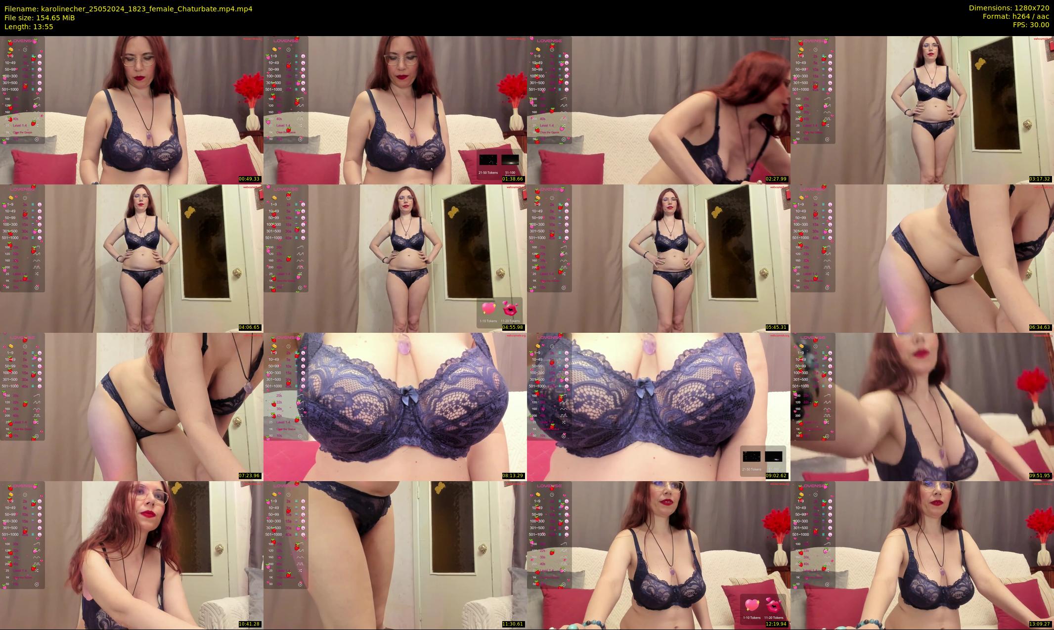 karolinecher — 14 minute Chaturbate female cam show recording, 720p, May 25, 2024