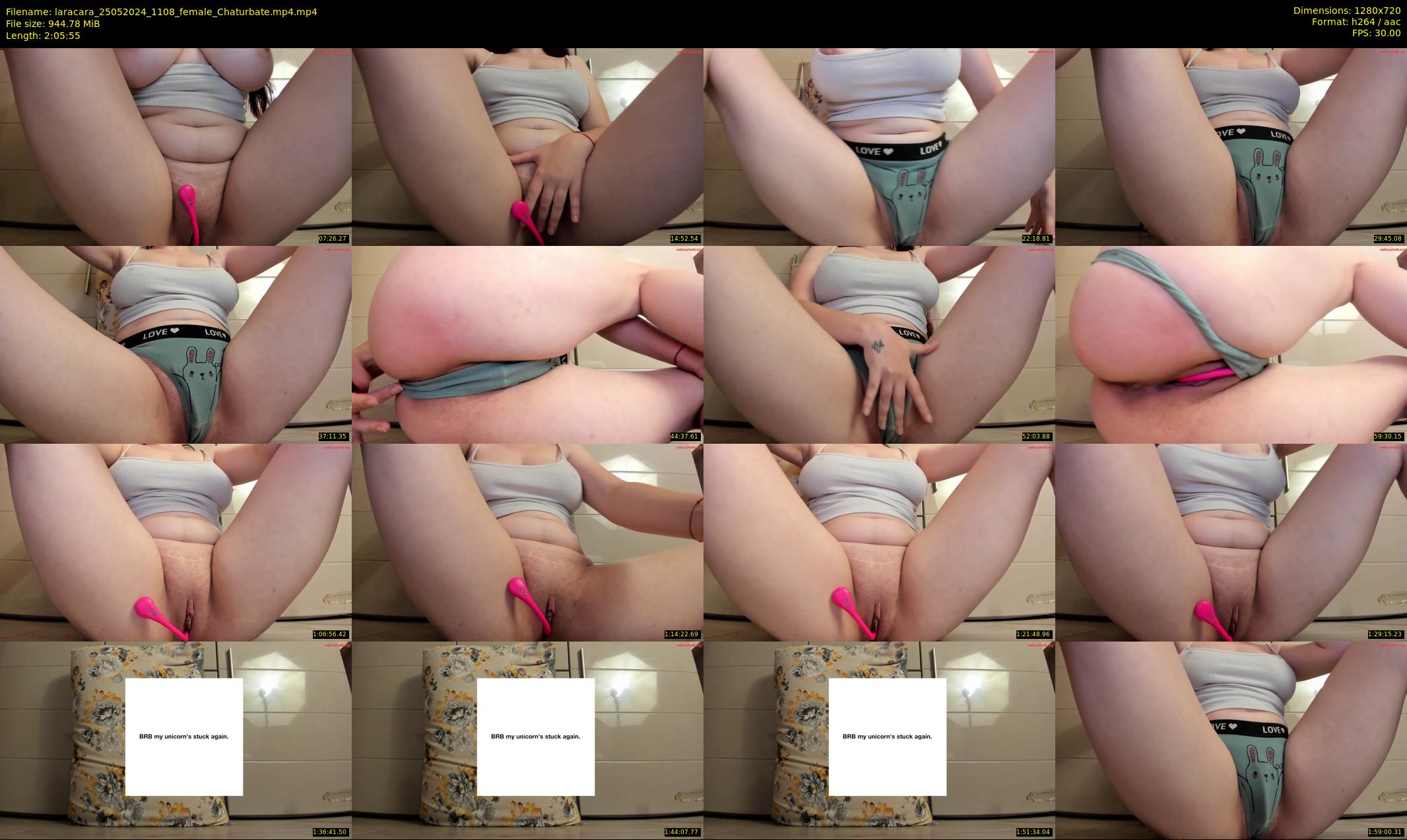 laracara — 126 minute Chaturbate female cam show recording, 720p, May 25, 2024