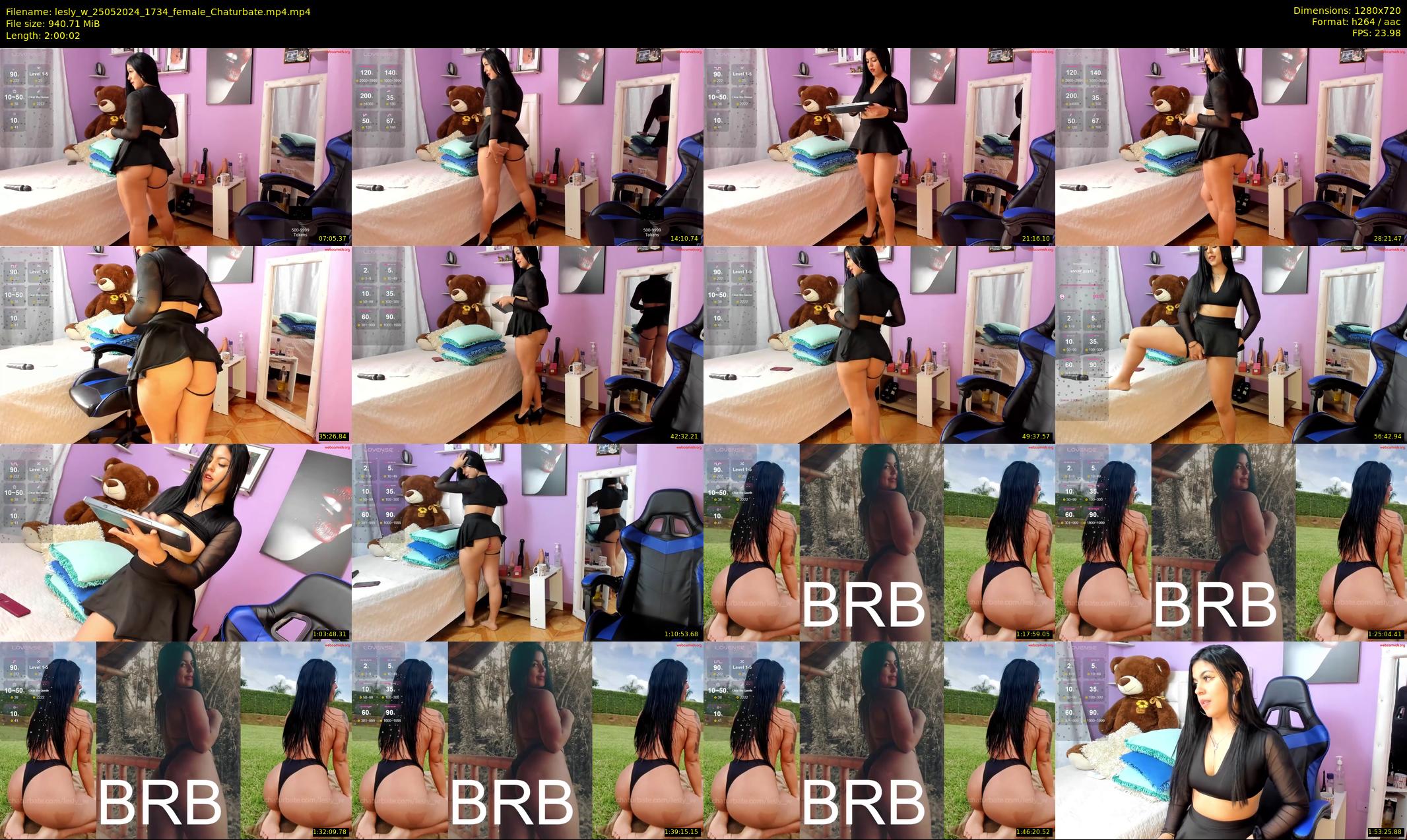 lesly_w — 121 minute Chaturbate female cam show recording, 720p, May 25, 2024