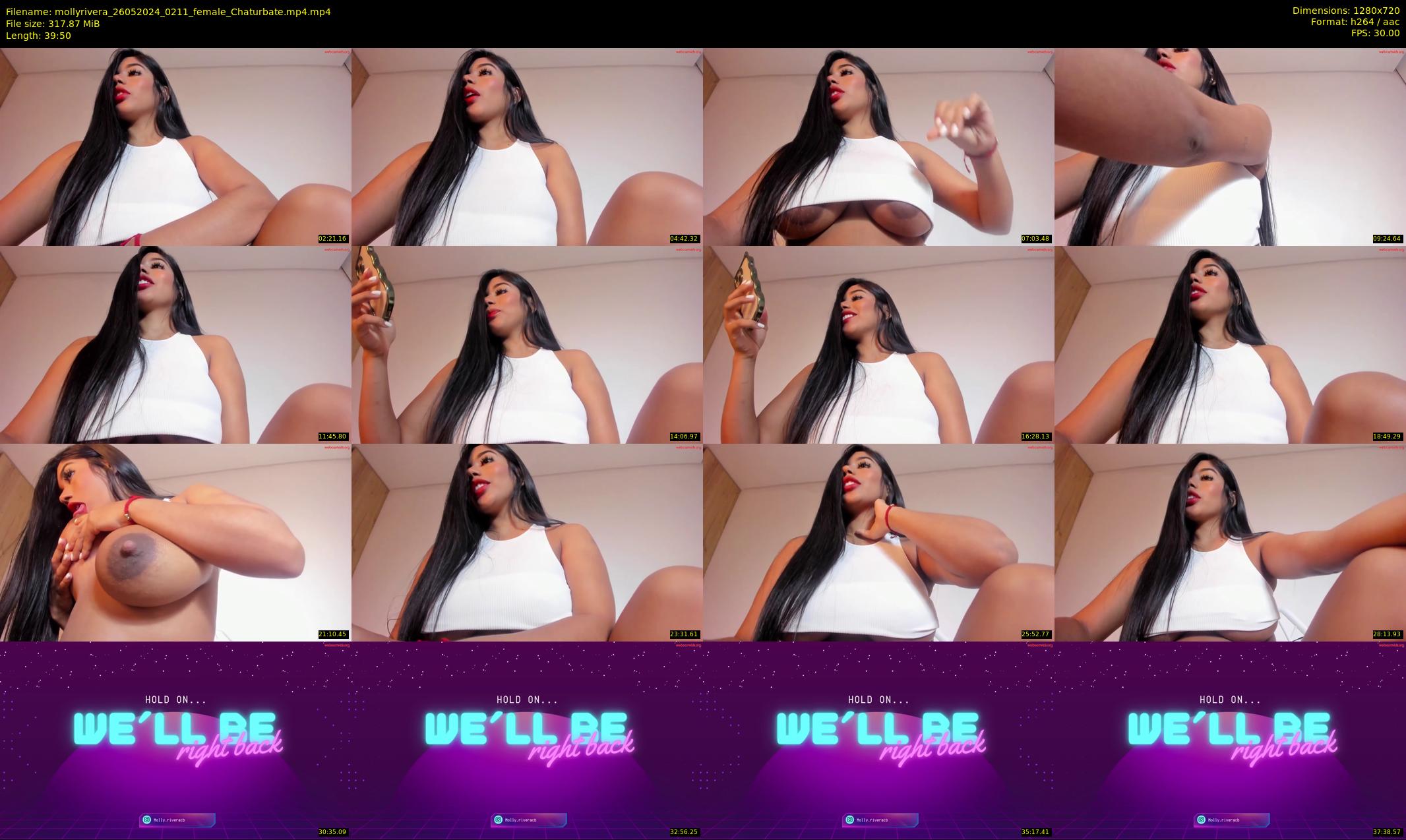 mollyrivera — 40 minute Chaturbate female cam show recording, 720p, May 26, 2024