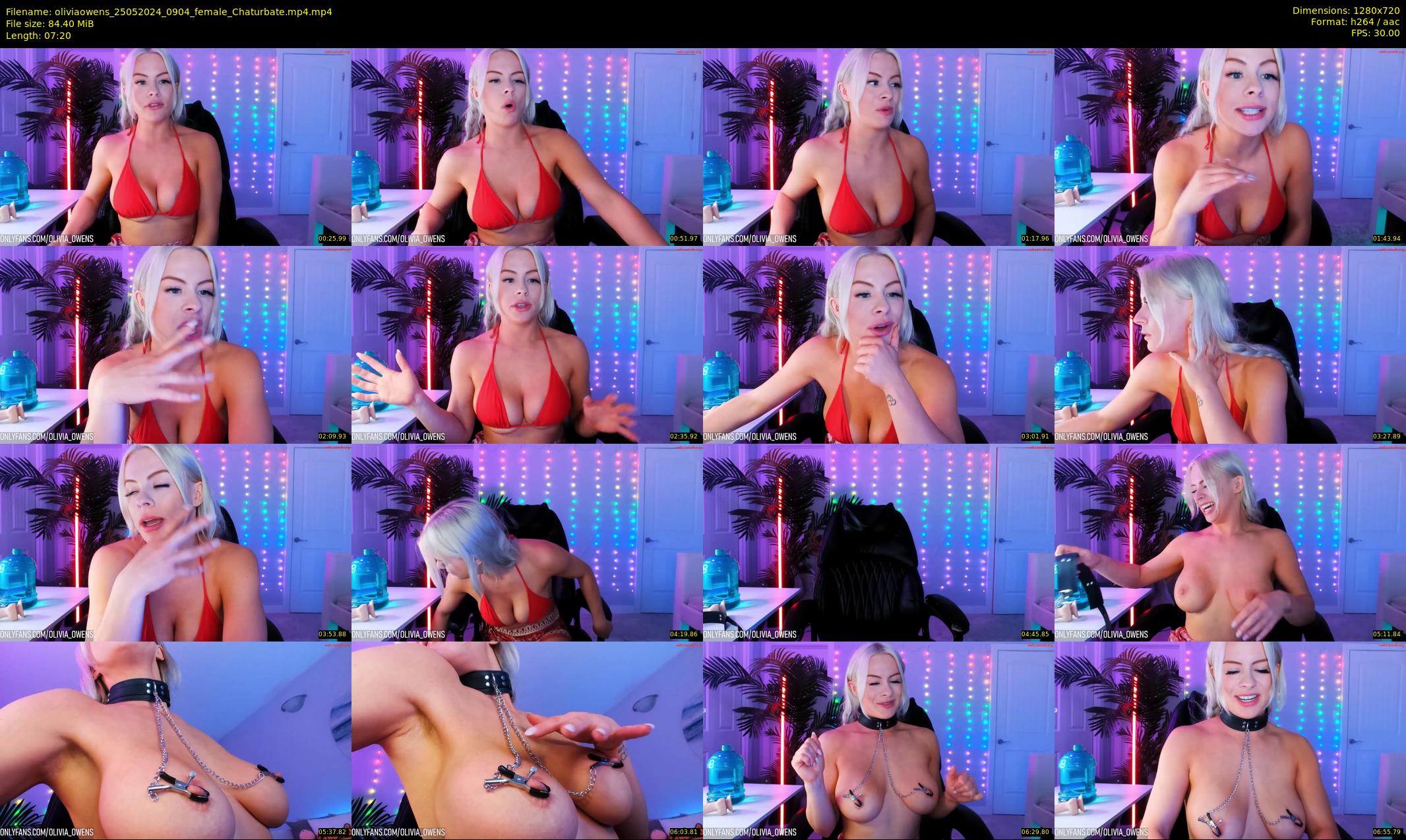 oliviaowens — 8 minute Chaturbate female cam show recording, 720p, May 25, 2024