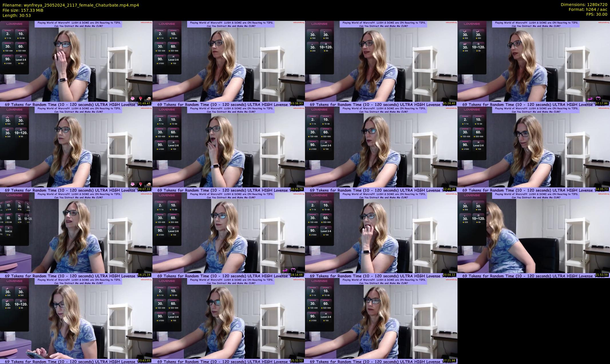 wynfreya — 31 minute Chaturbate female cam show recording, 720p, May 25, 2024