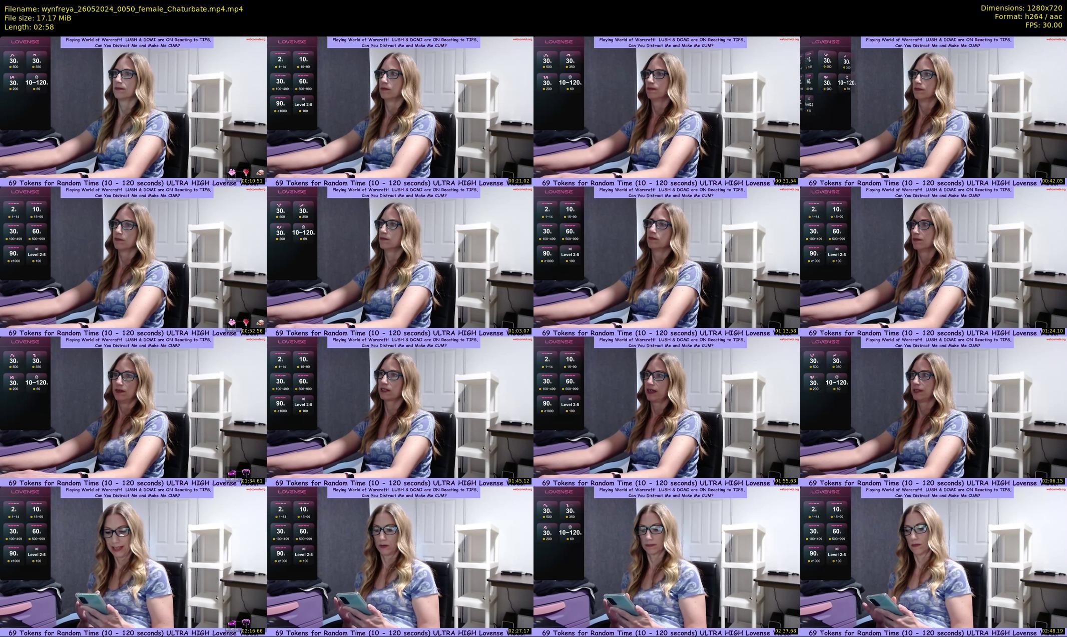 wynfreya — 3 minute Chaturbate female cam show recording, 720p, May 26, 2024
