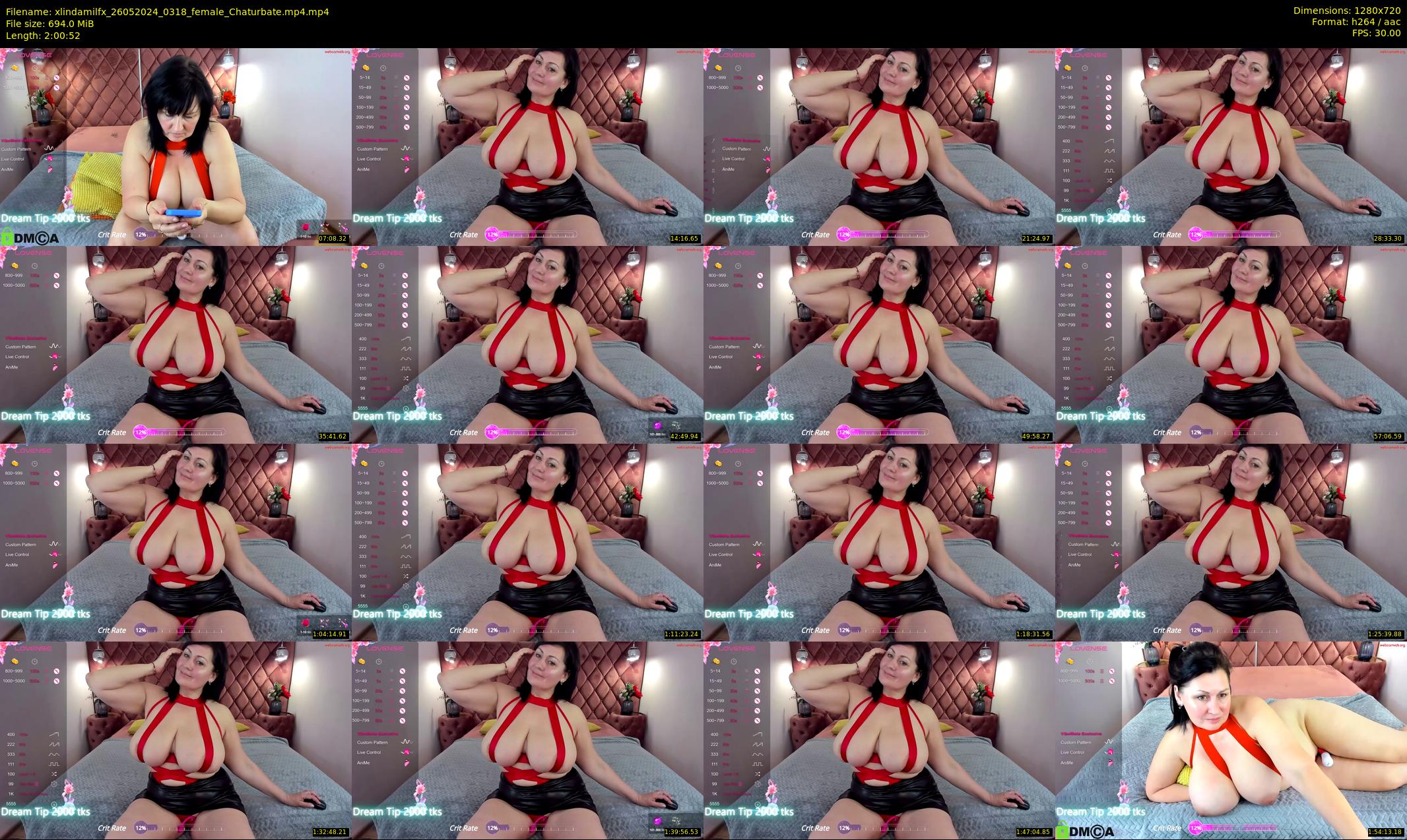 xlindamilfx — 121 minute Chaturbate female cam show recording, 720p, May 26, 2024