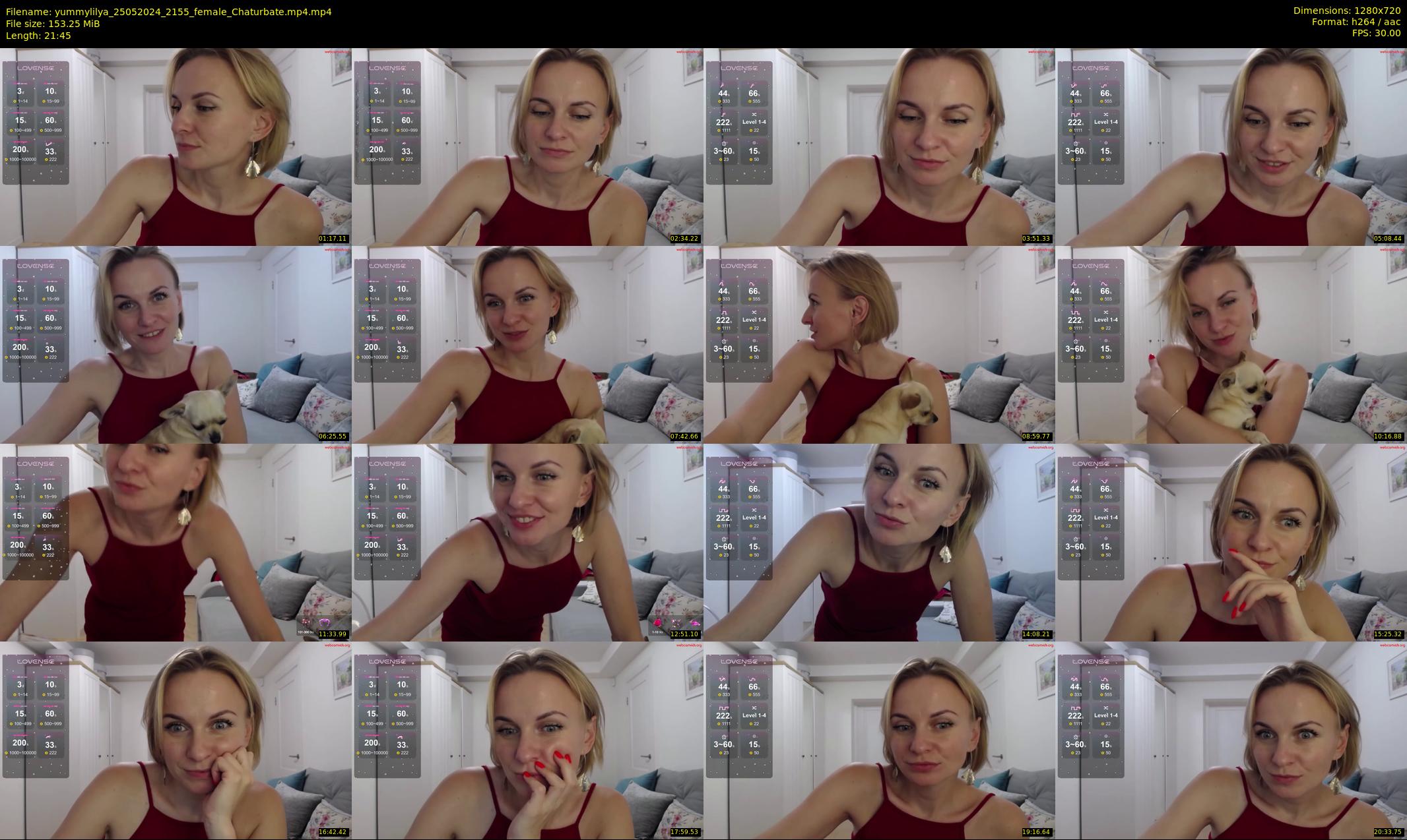 yummylilya — 22 minute Chaturbate female cam show recording, 720p, May 25, 2024