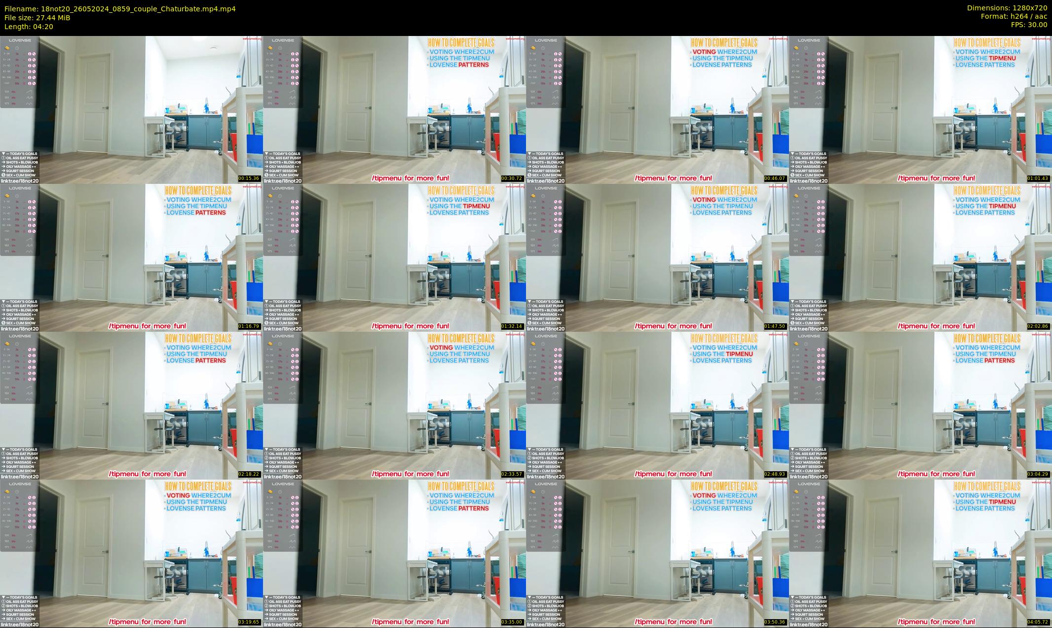 18not20 — 5 minute Chaturbate couple cam show recording, 720p, May 26, 2024
