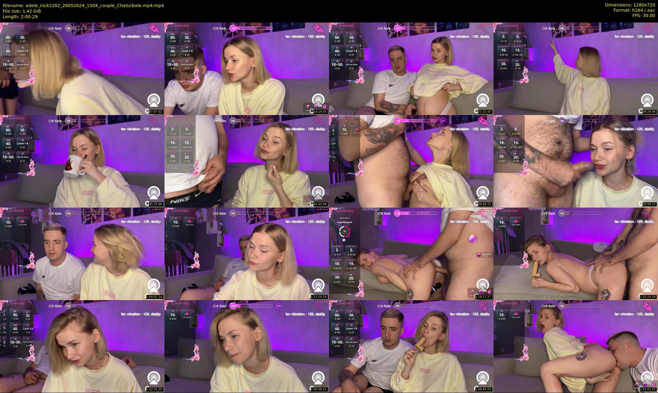 adele_nick2202 — 121 minute Chaturbate couple cam show recording, 720p, May 26, 2024