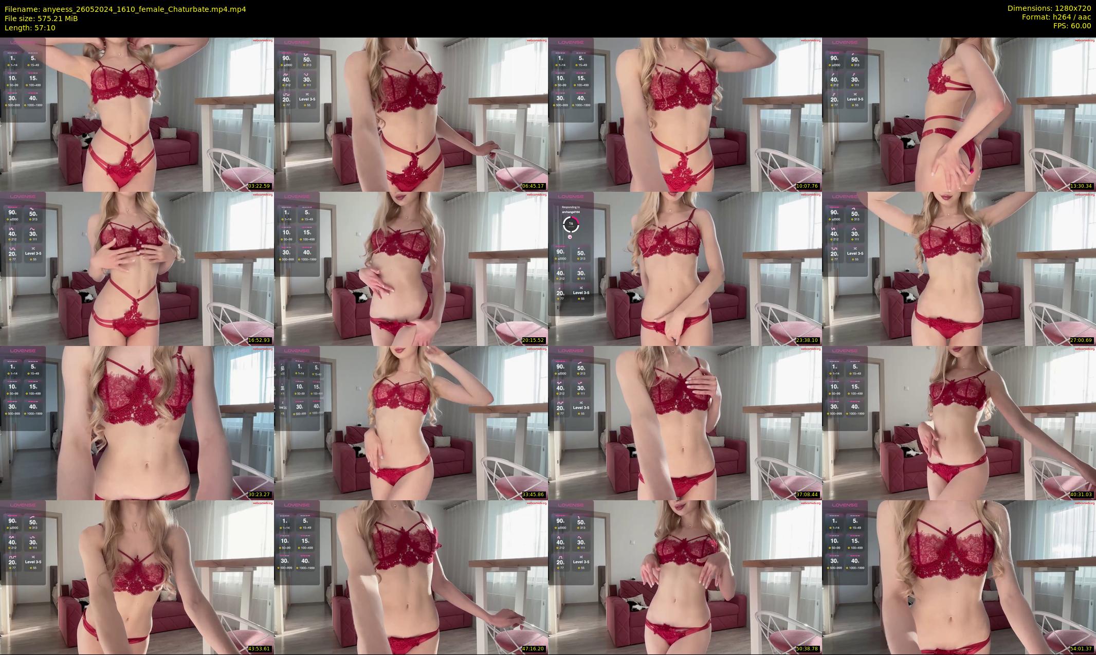 anyeess — 58 minute Chaturbate female cam show recording, 720p, May 26, 2024