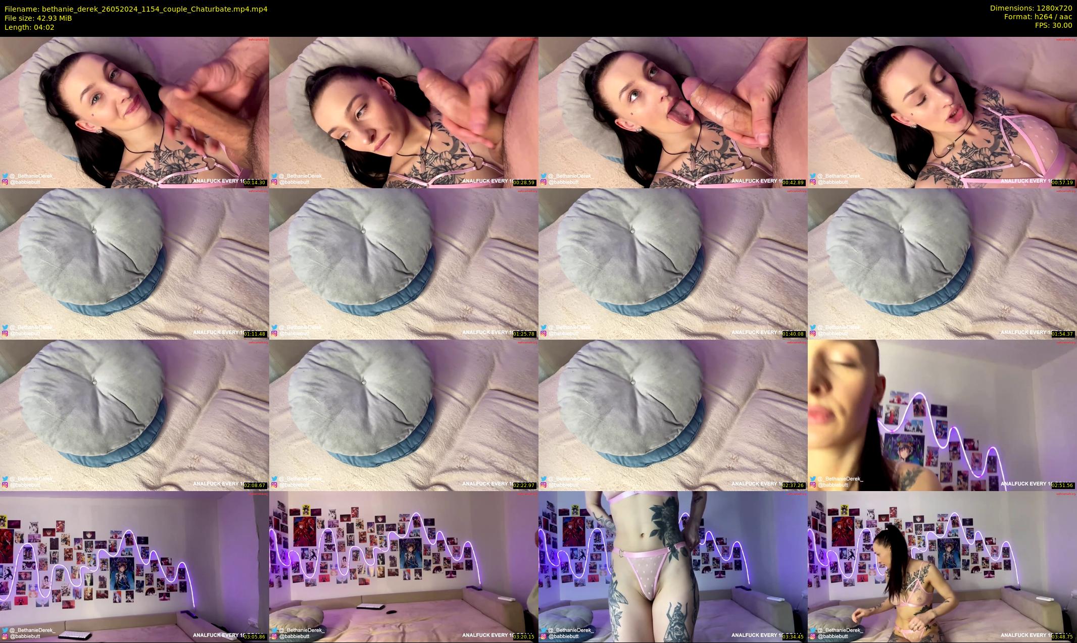 bethanie_derek — 5 minute Chaturbate couple cam show recording, 720p, May 26, 2024