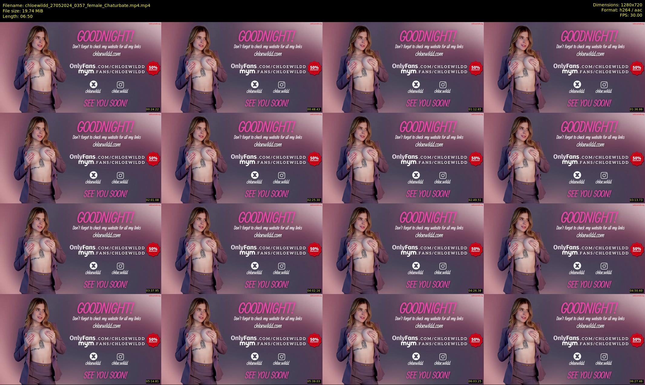 chloewildd — 7 minute Chaturbate female cam show recording, 720p, May 27, 2024