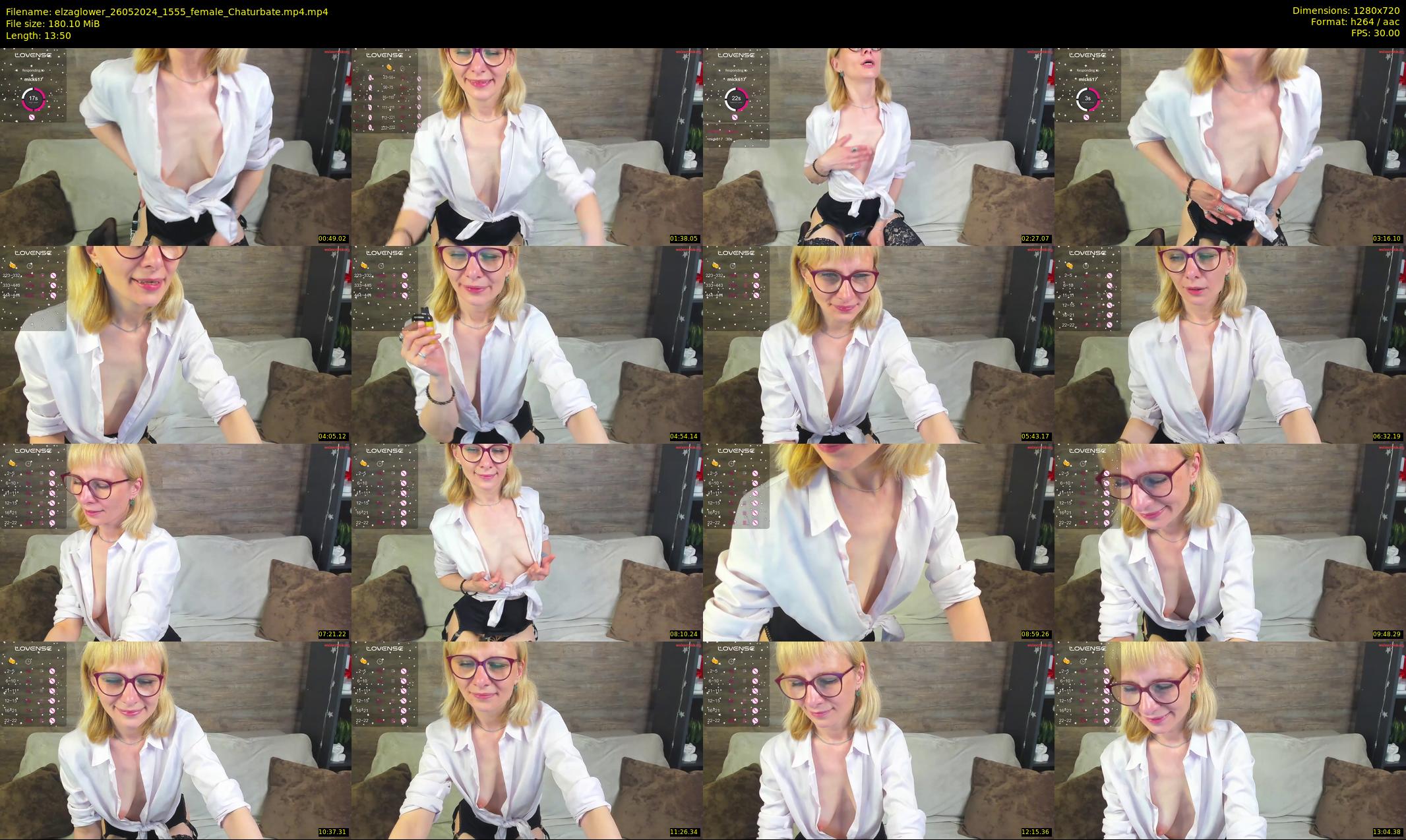 elzaglower — 14 minute Chaturbate female cam show recording, 720p, May 26, 2024