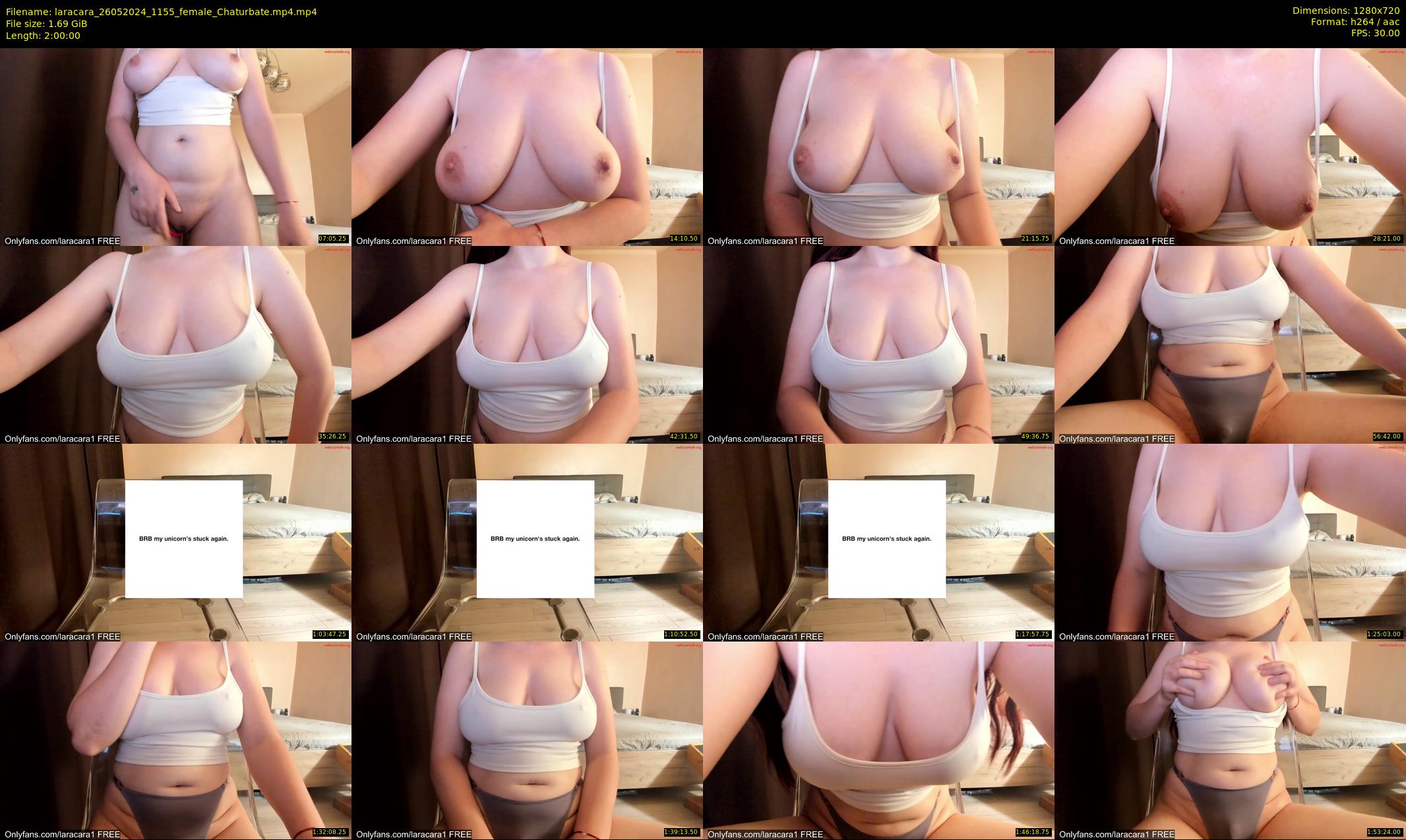 laracara — 120 minute Chaturbate female cam show recording, 720p, May 26, 2024