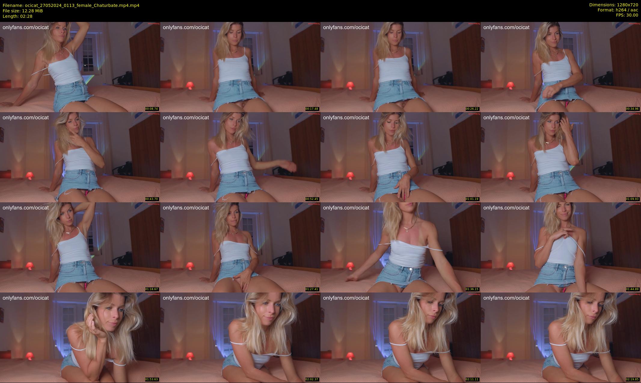 ocicat — 3 minute Chaturbate female cam show recording, 720p, May 27, 2024