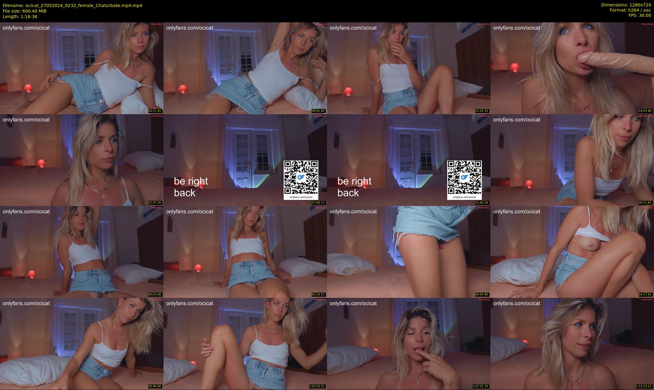 ocicat — 77 minute Chaturbate female cam show recording, 720p, May 27, 2024