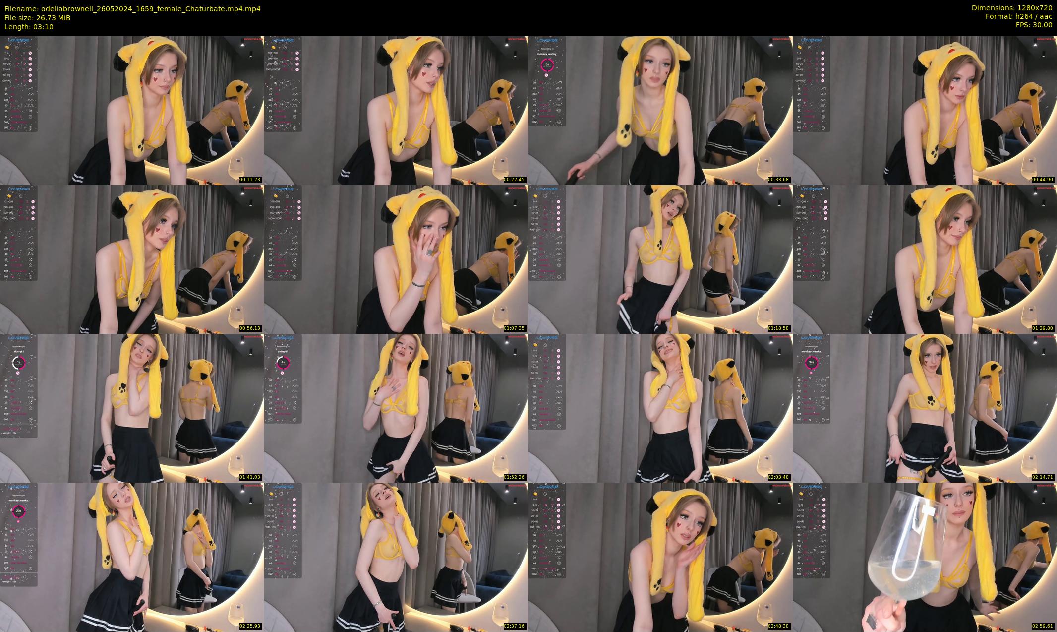 odeliabrownell — 4 minute Chaturbate female cam show recording, 720p, May 26, 2024