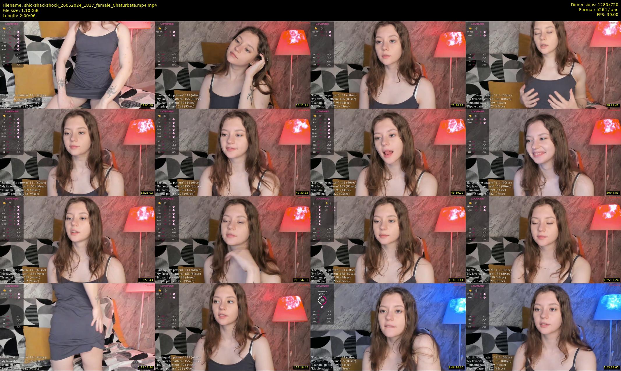 shickshackshock — 121 minute Chaturbate female cam show recording, 720p, May 26, 2024
