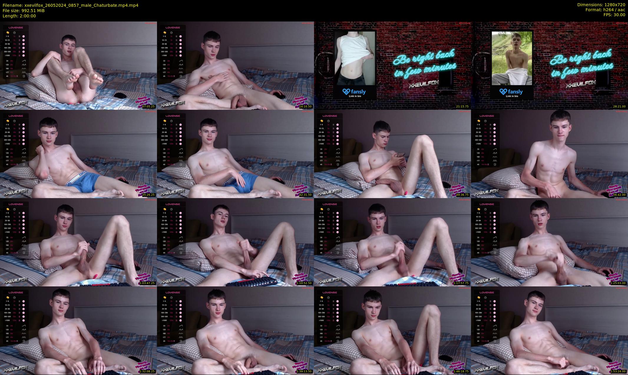 xxevilfox — 120 minute Chaturbate male cam show recording, 720p, May 26, 2024