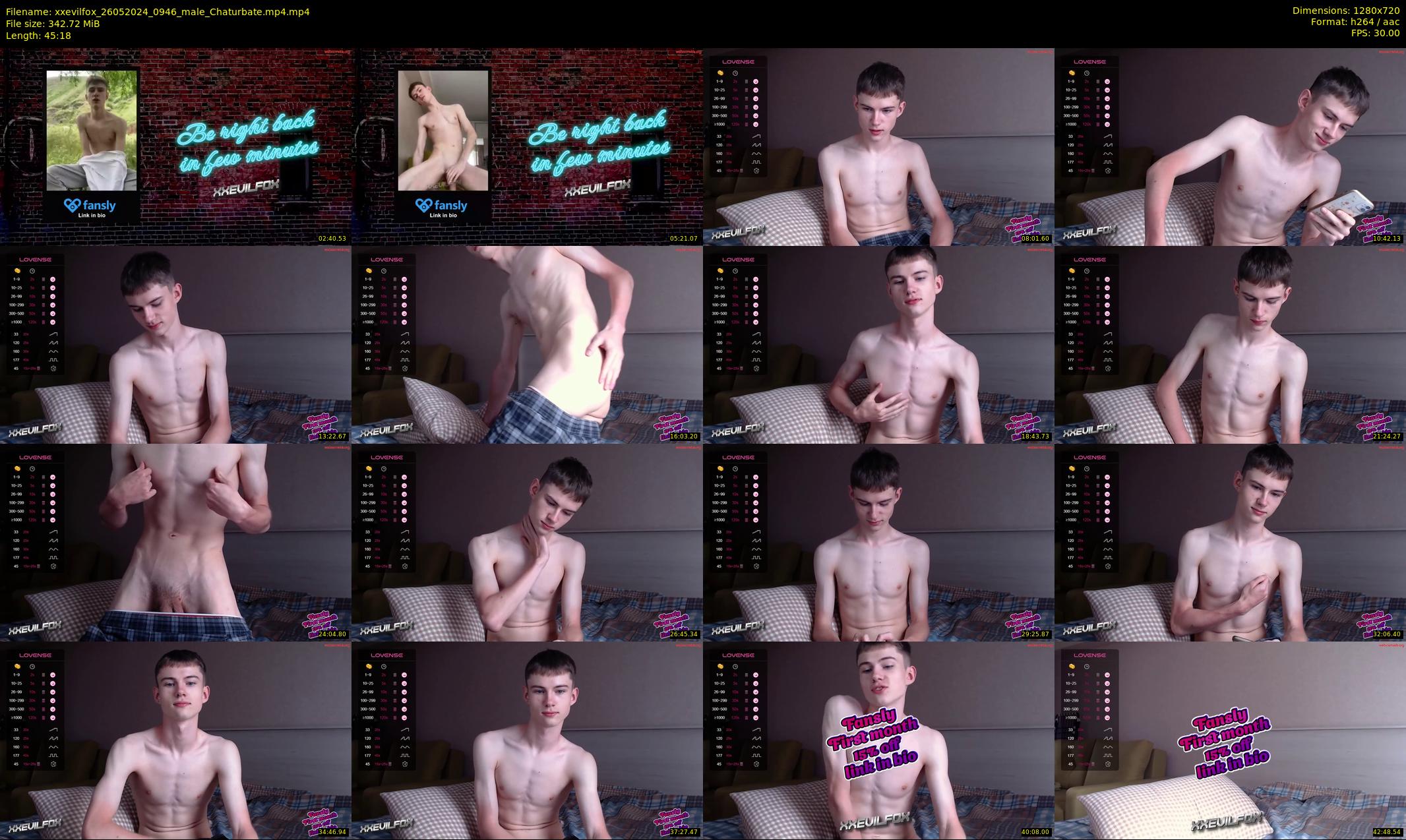 xxevilfox — 46 minute Chaturbate male cam show recording, 720p, May 26, 2024