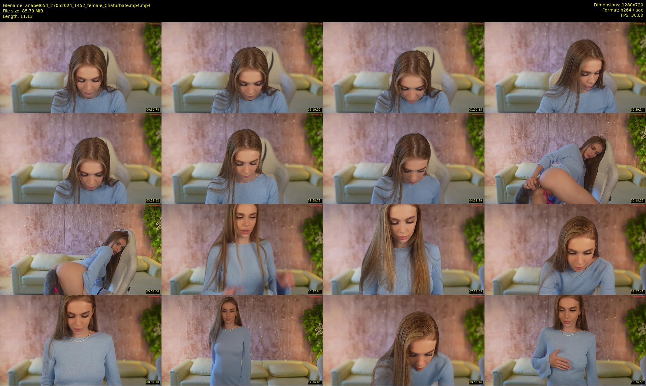 anabel054 — 12 minute Chaturbate female cam show recording, 720p, May 27, 2024