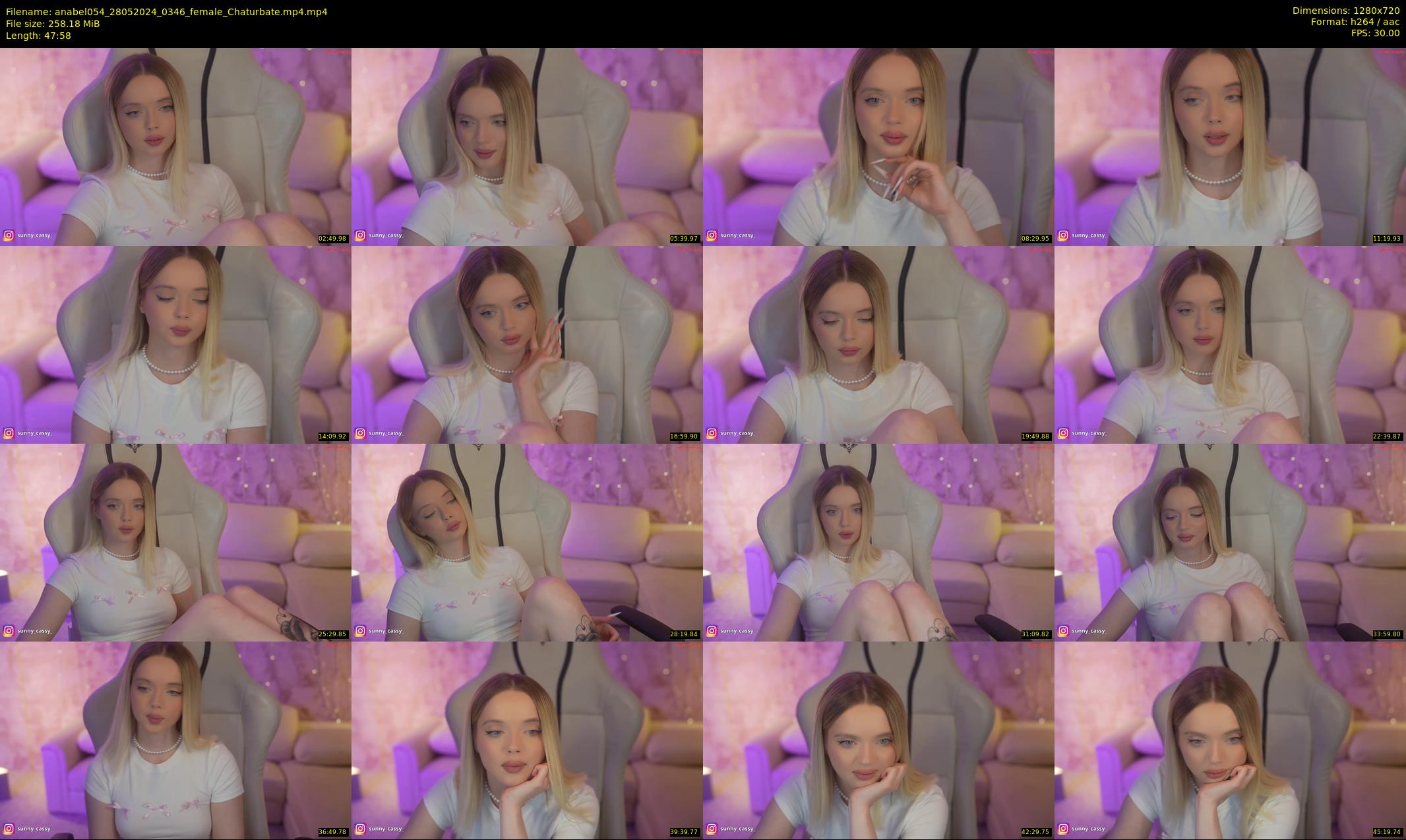 anabel054 — 48 minute Chaturbate female cam show recording, 720p, May 28, 2024