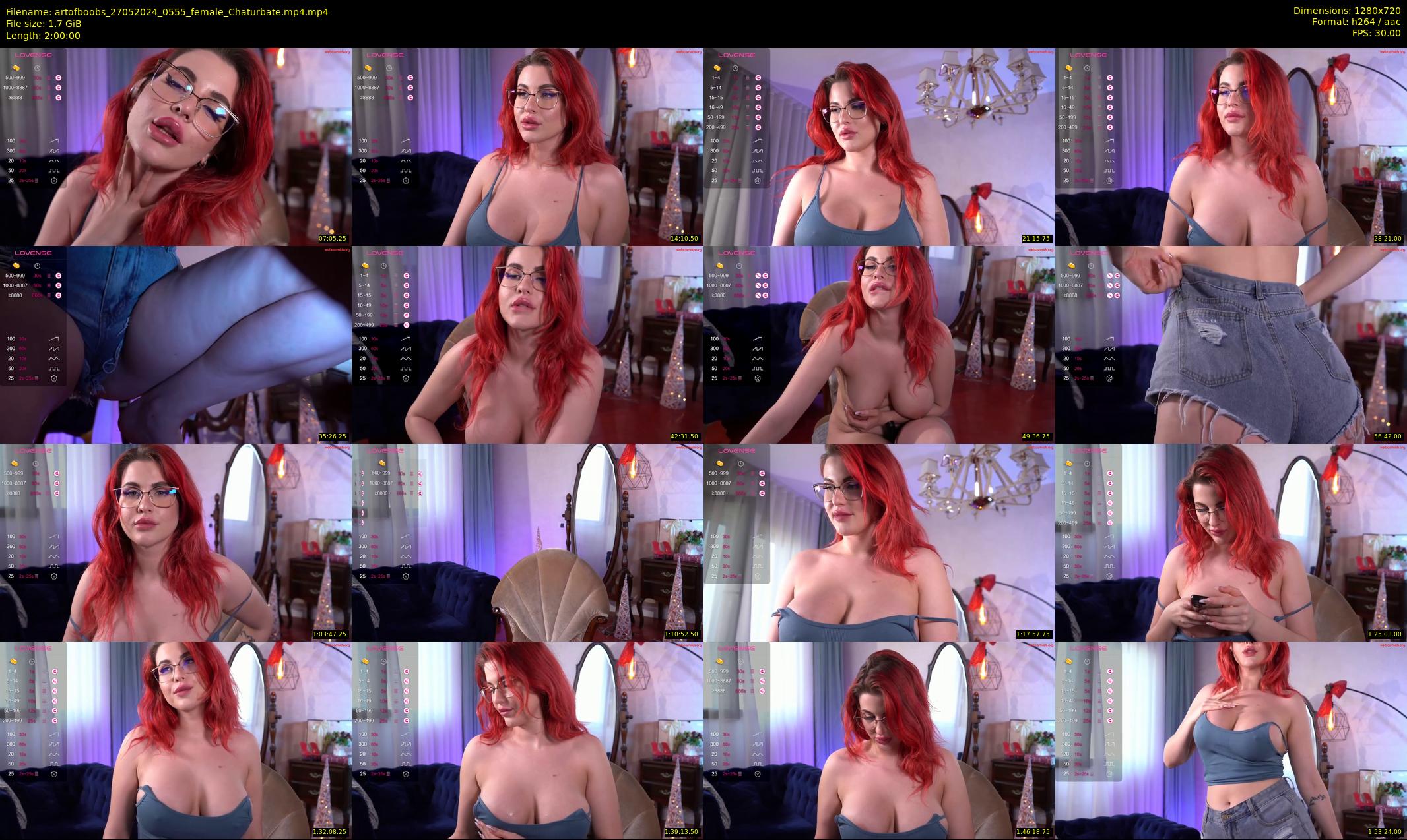 artofboobs — 120 minute Chaturbate female cam show recording, 720p, May 27, 2024